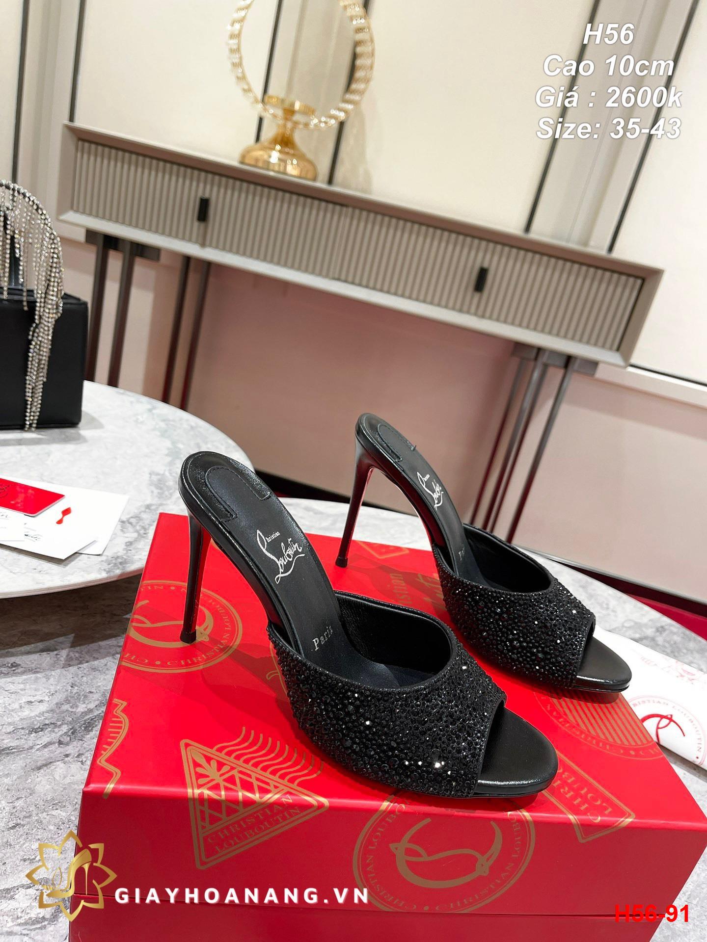 H56-91 Louboutin dép cao 10cm siêu cấp