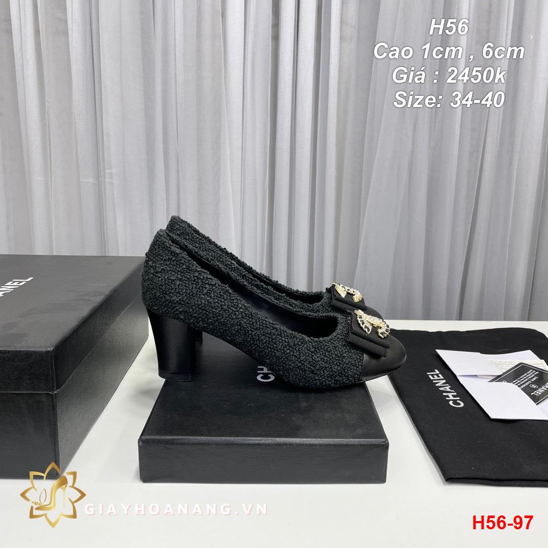 H56-97 Chanel giày cao 1cm , 6cm siêu cấp