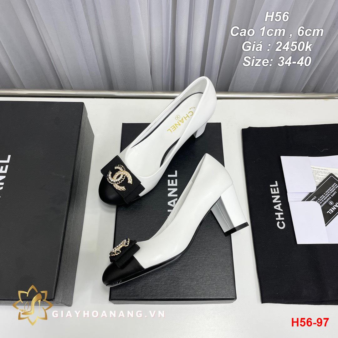 H56-97 Chanel giày cao 1cm , 6cm siêu cấp