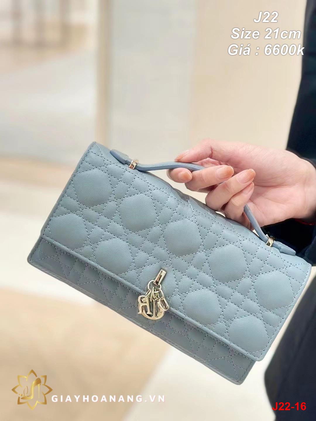 J22-16 Dior túi size 21cm siêu cấp