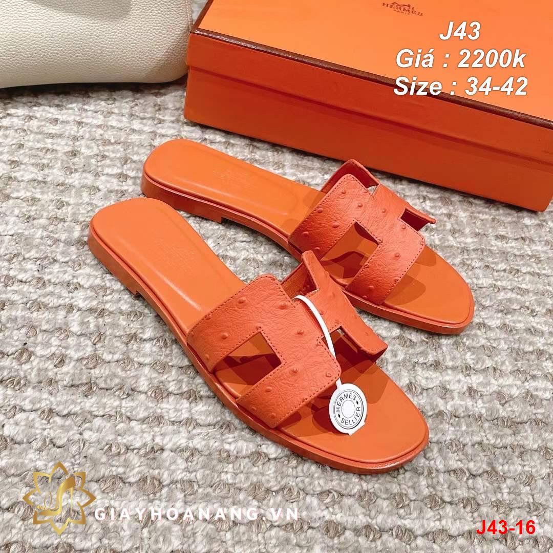 J43-16 Hermes dép siêu cấp