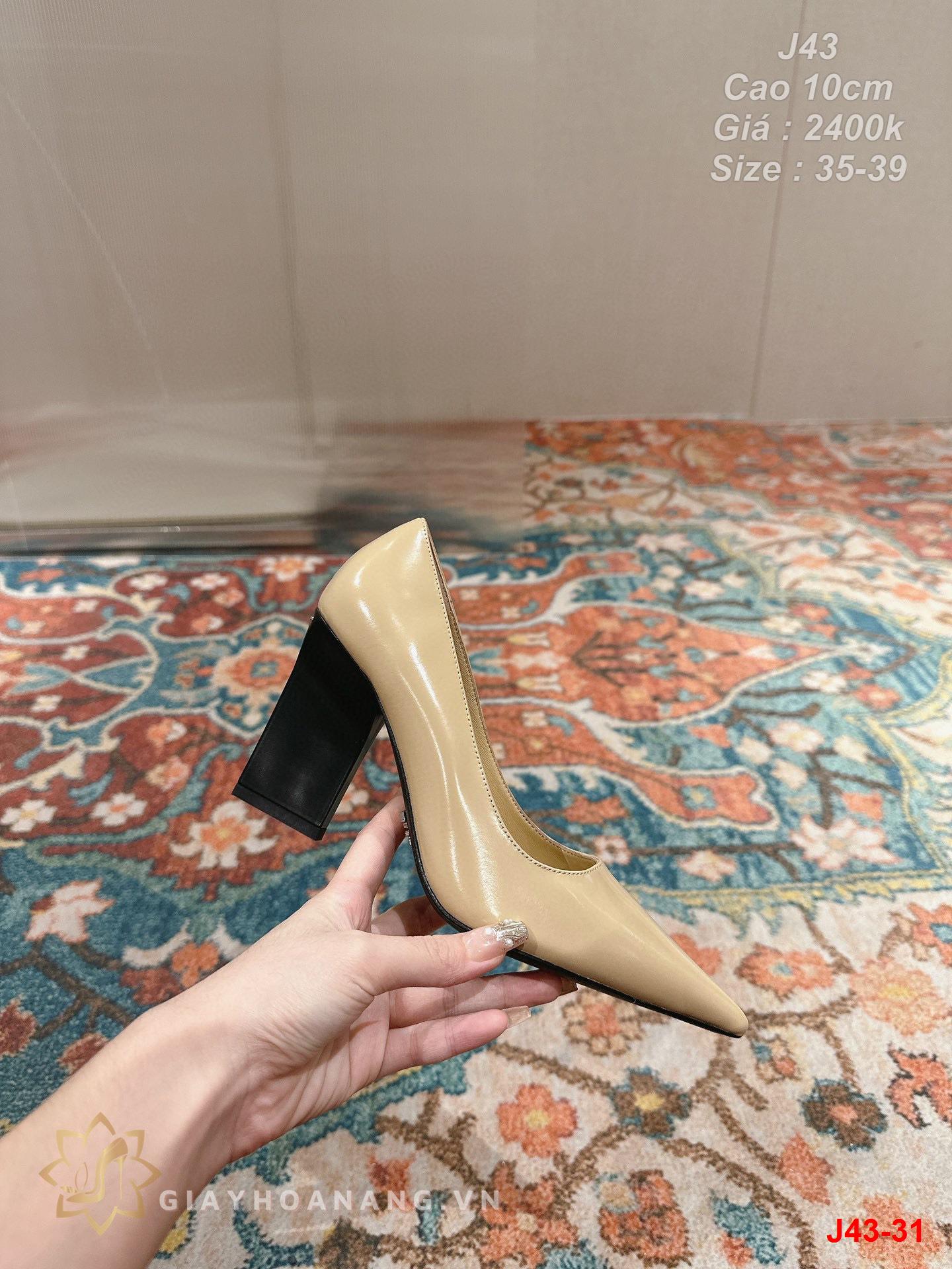 J43-31 Prada giày cao 10cm siêu cấp