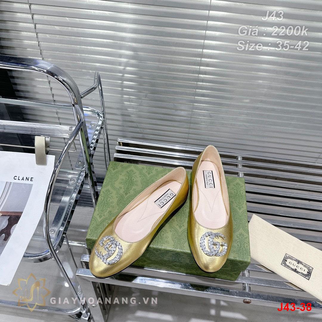 J43-38 Gucci giày bệt siêu cấp