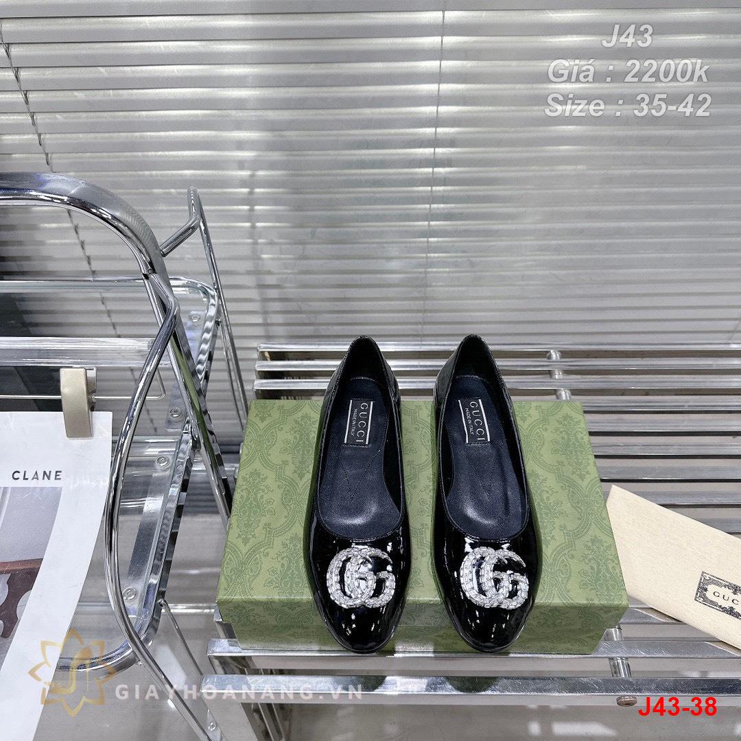 J43-38 Gucci giày bệt siêu cấp