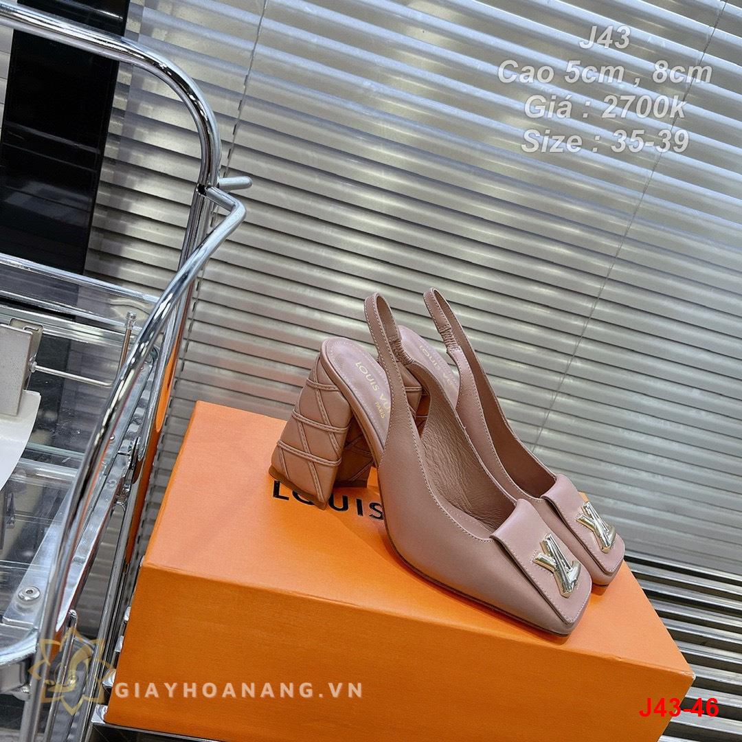 J43-46 Louis Vuitton sandal cao 5cm , 8cm siêu cấp