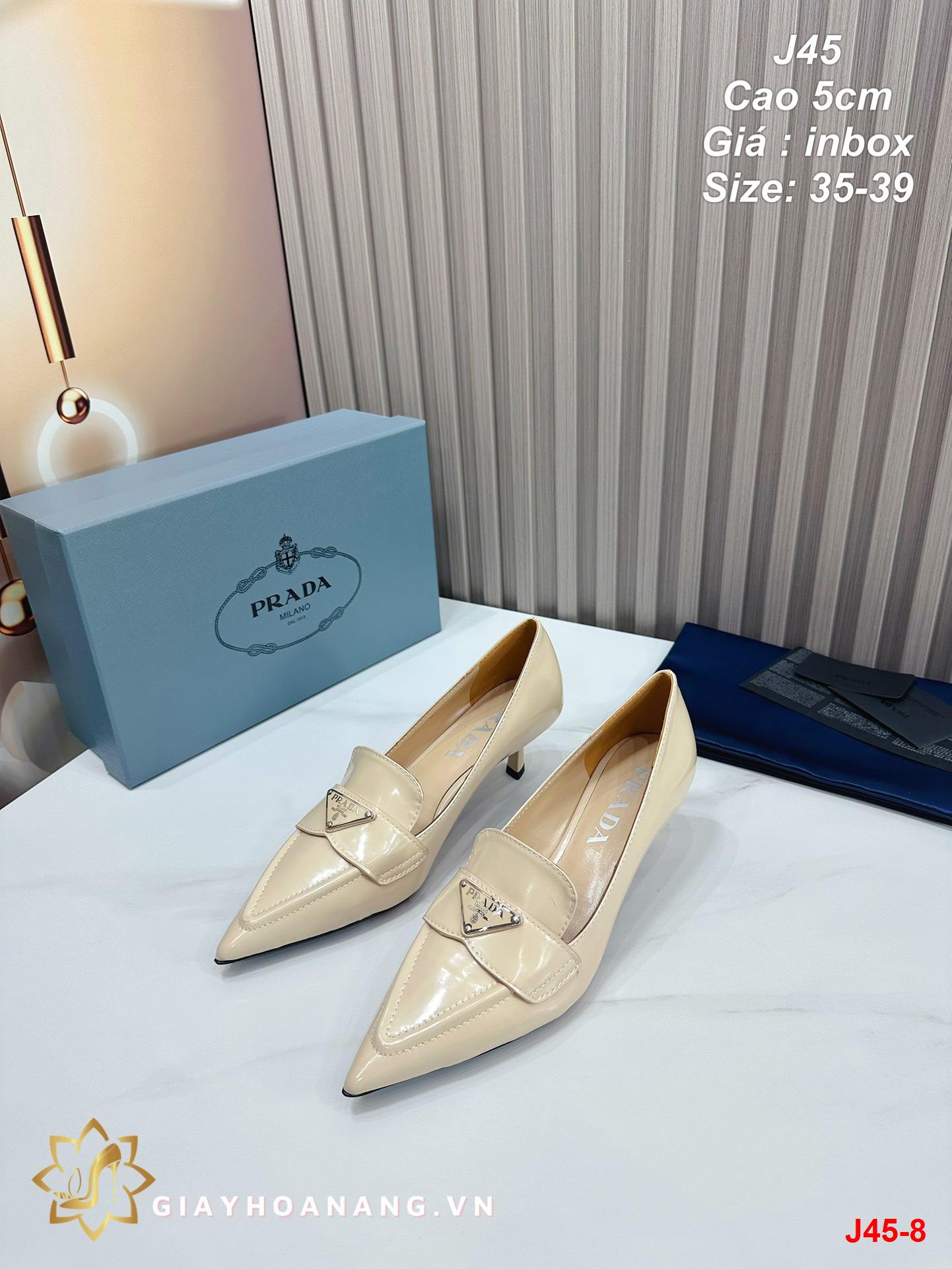 J45-8 Prada giày cao 5cm siêu cấp