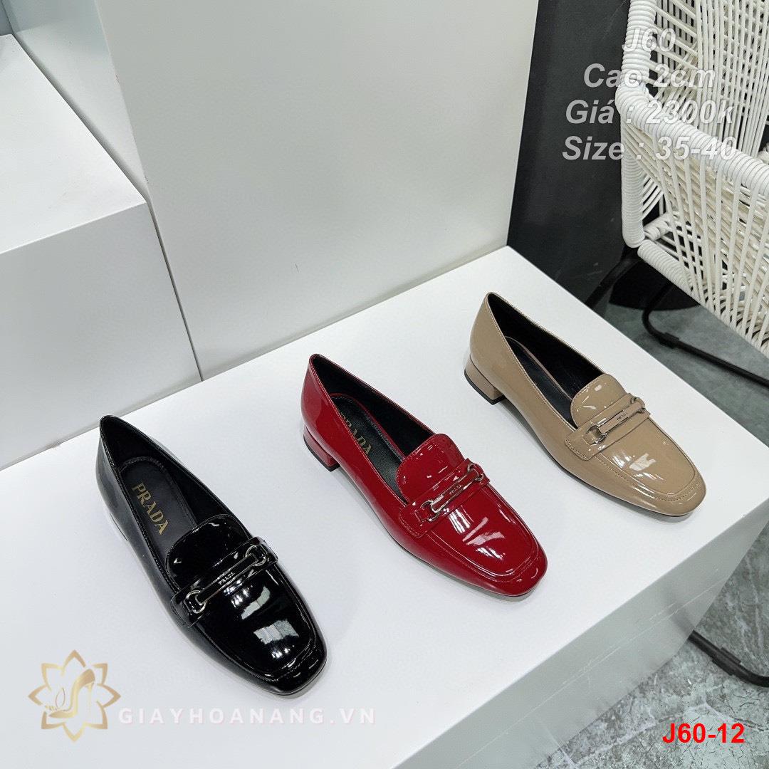 J60-12 Prada giày cao gót 2cm siêu cấp