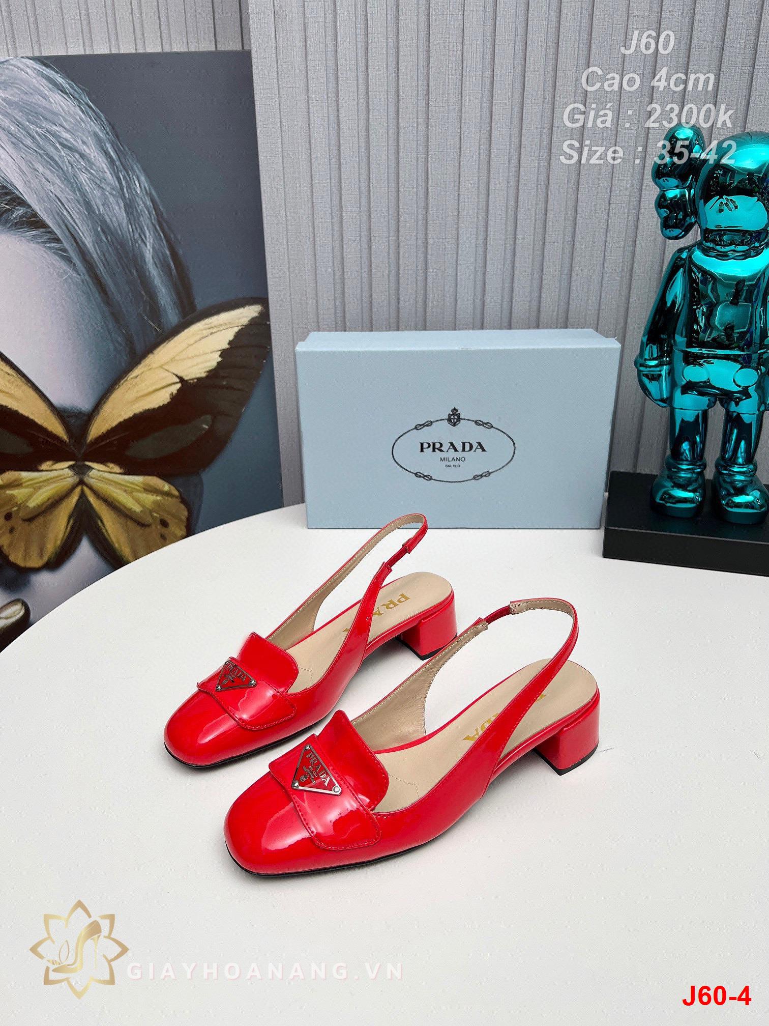 J60-4 Prada sandal cao 4cm siêu cấp