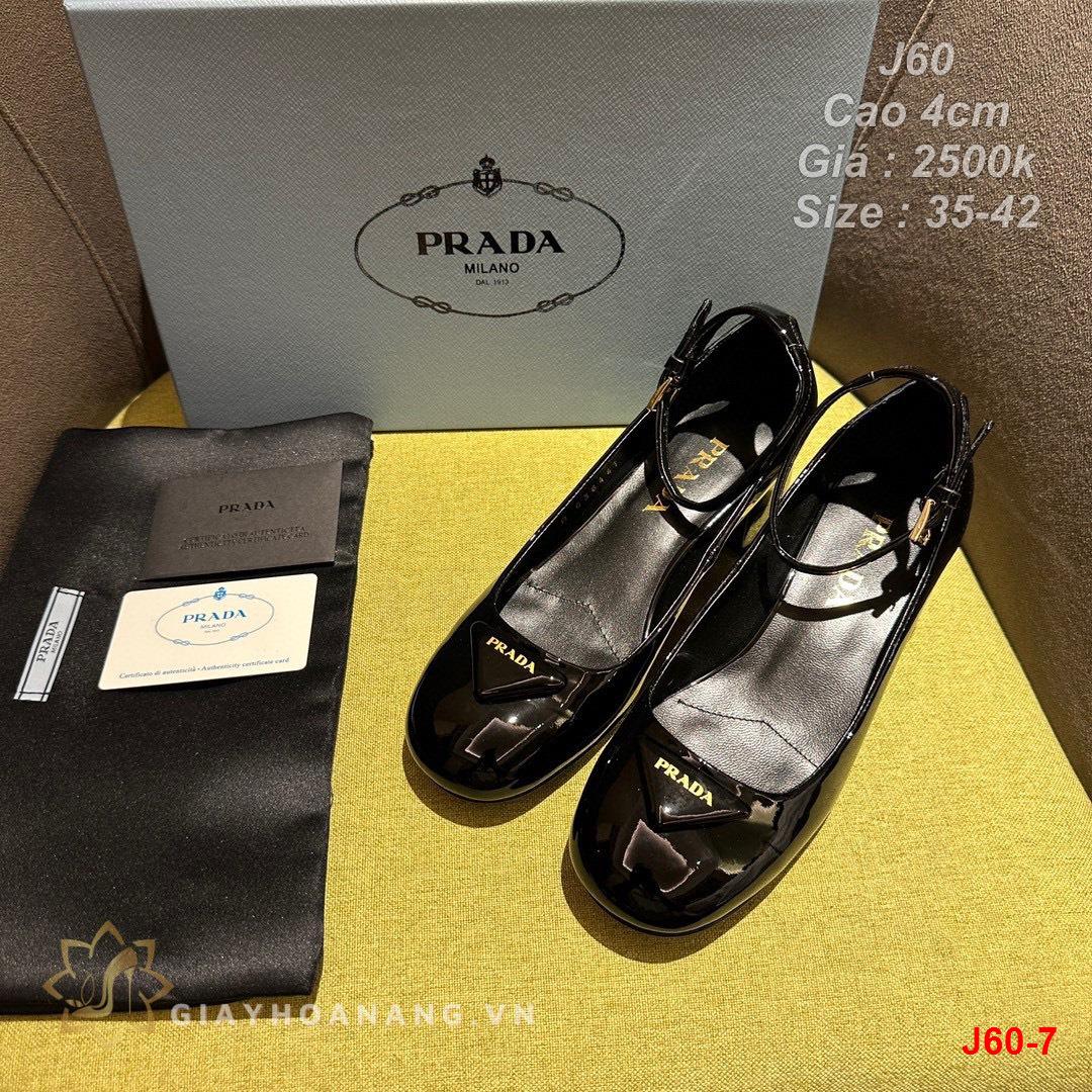 J60-7 Prada giày cao 4cm siêu cấp