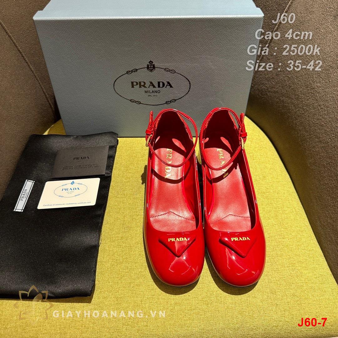 J60-7 Prada giày cao 4cm siêu cấp