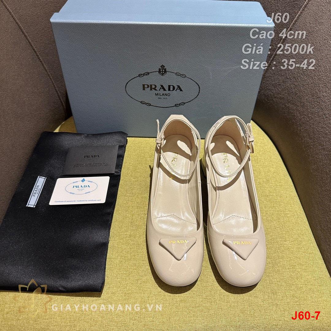 J60-7 Prada giày cao 4cm siêu cấp