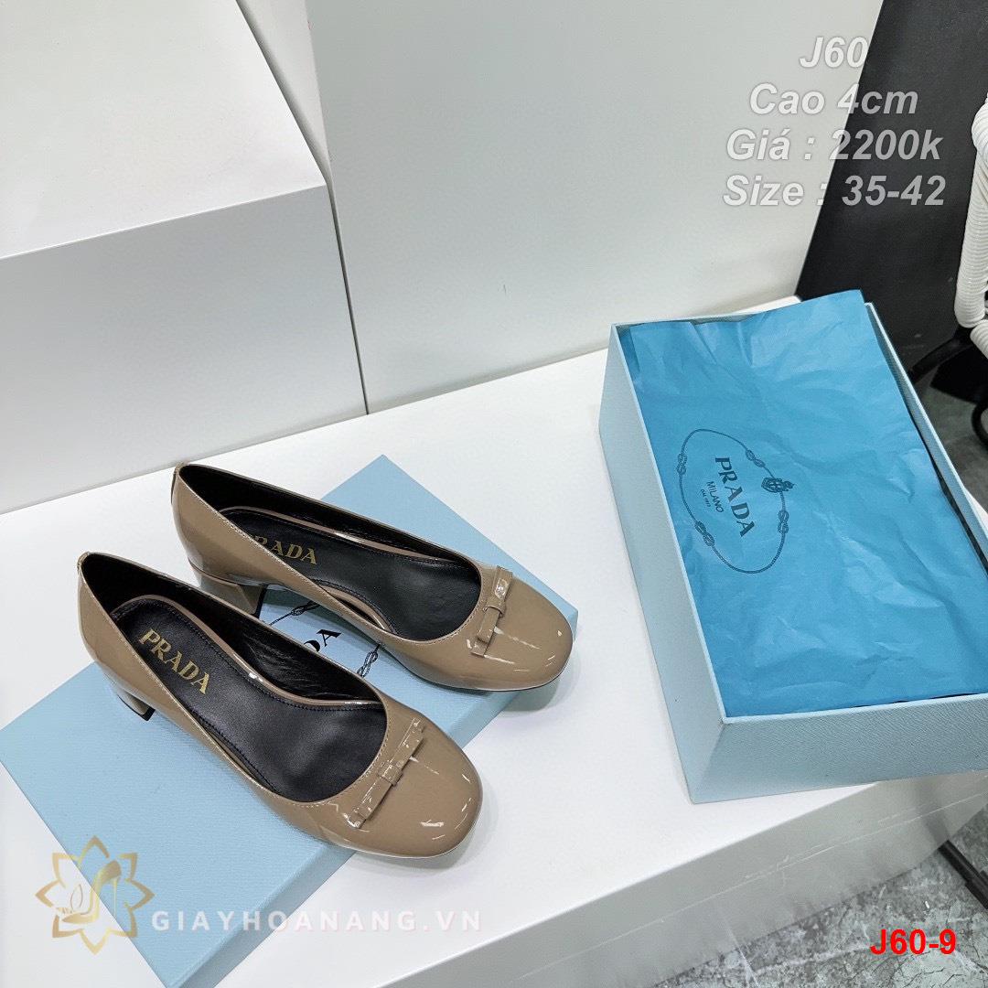 J60-9 Prada giày cao 4cm siêu cấp