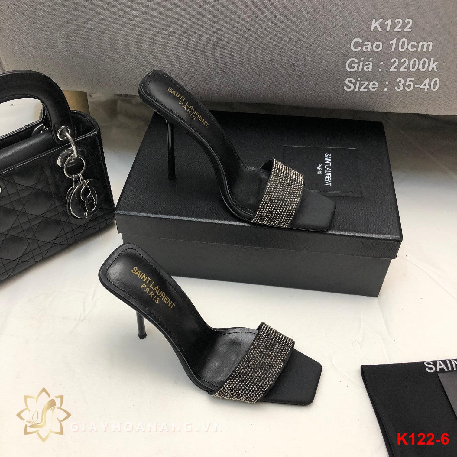 K122-6 Saint Laurent dép cao 10cm siêu cấp