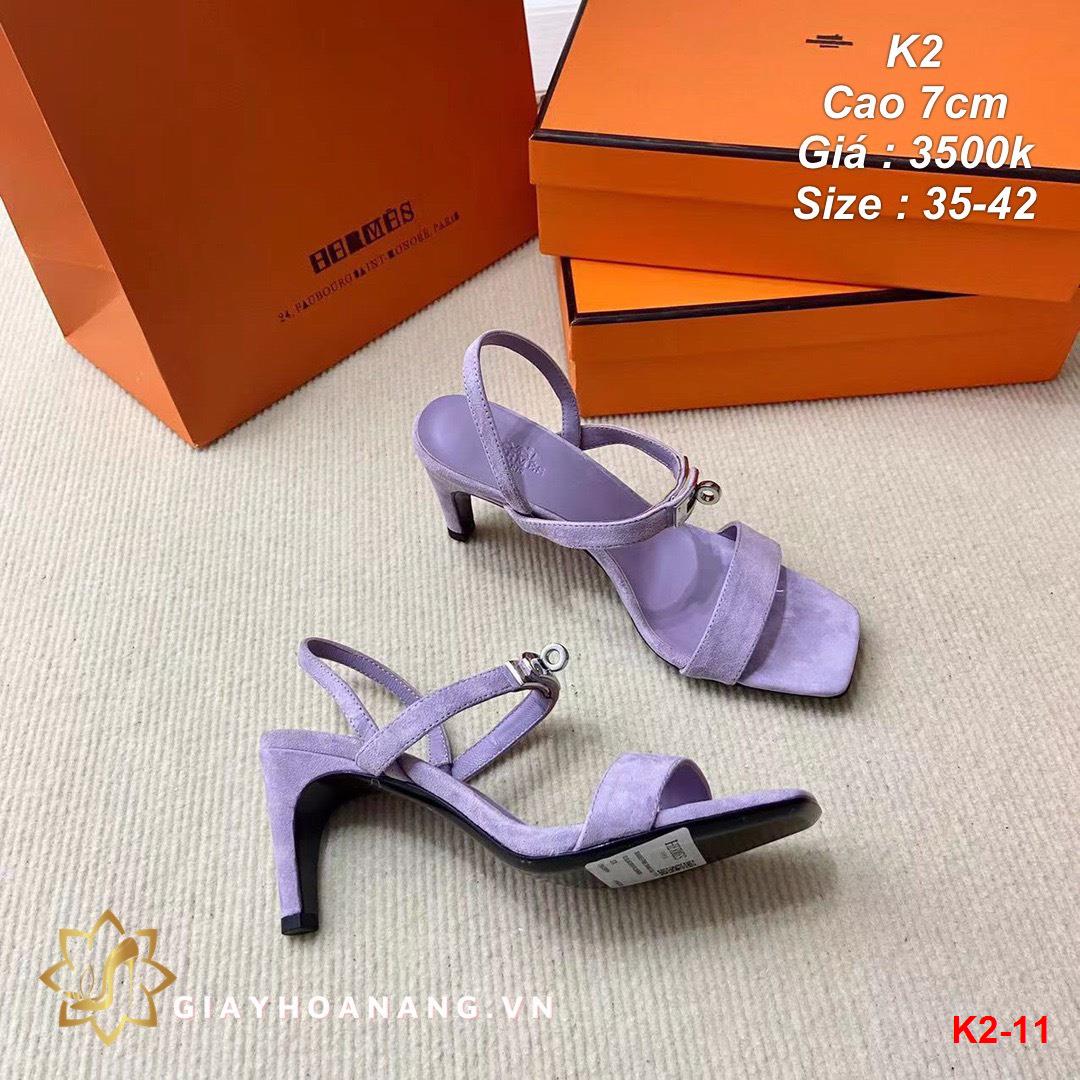 K2-11 Hermes sandal cao 7cm siêu cấp