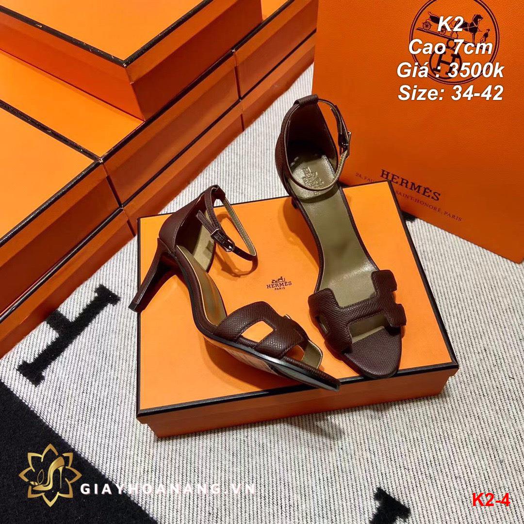 K2-4 Hermes sandal cao 7cm siêu cấp