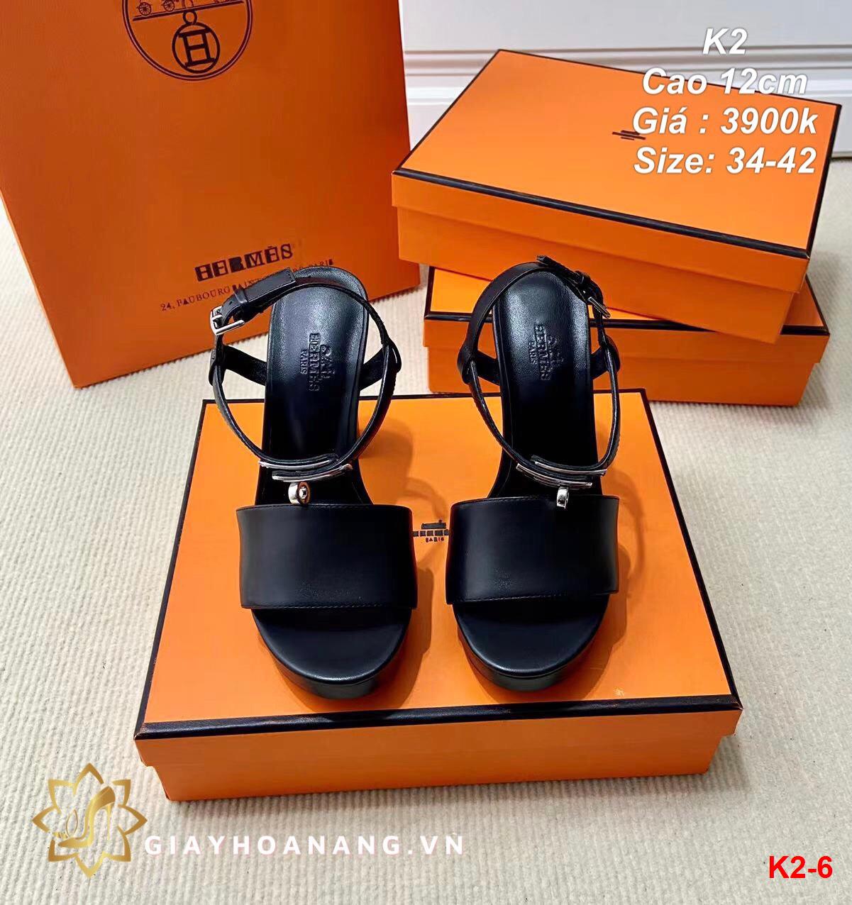 K2-6 Hermes sandal cao 12cm siêu cấp