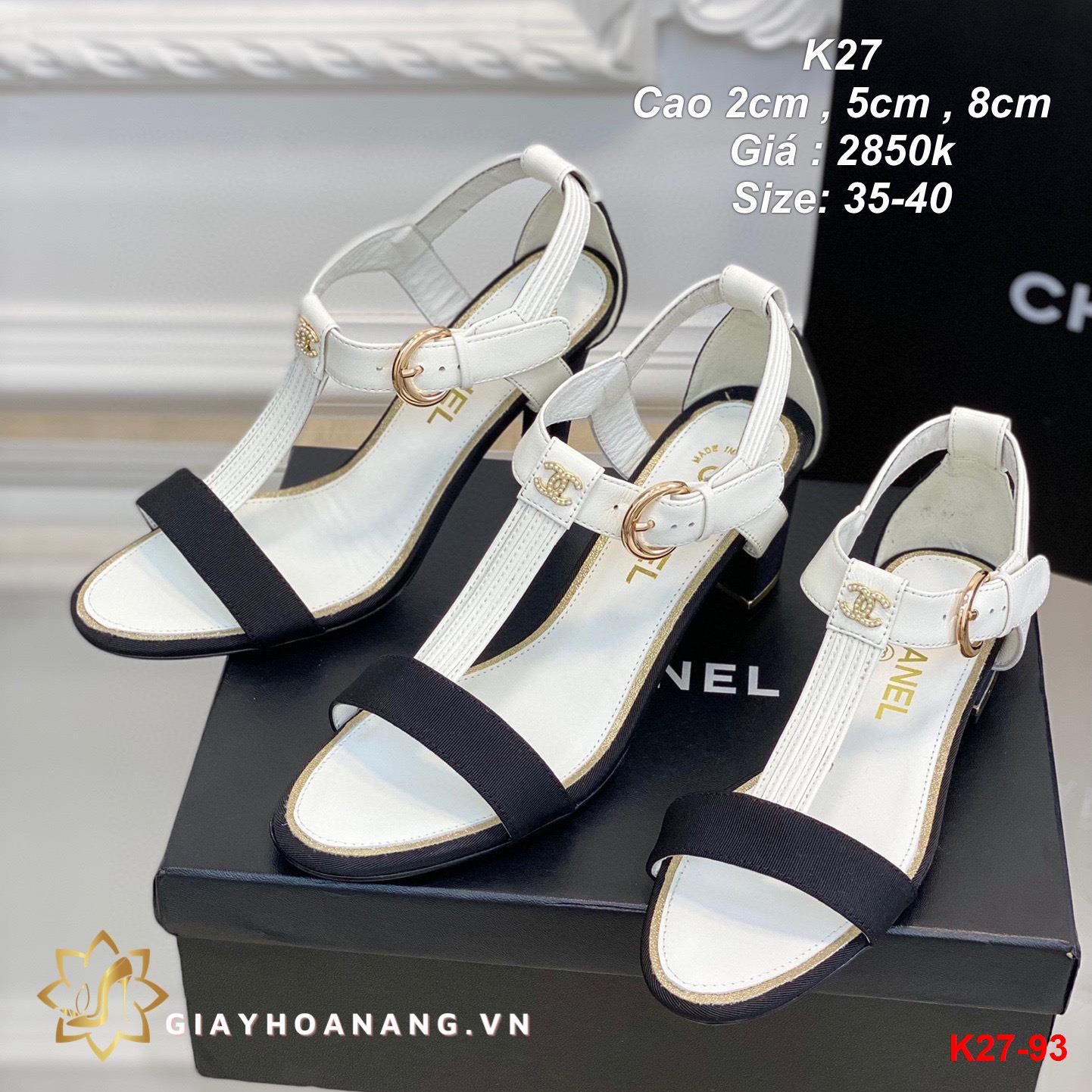 K27-93 Chanel sandal cao 2cm , 5cm , 8cm siêu cấp