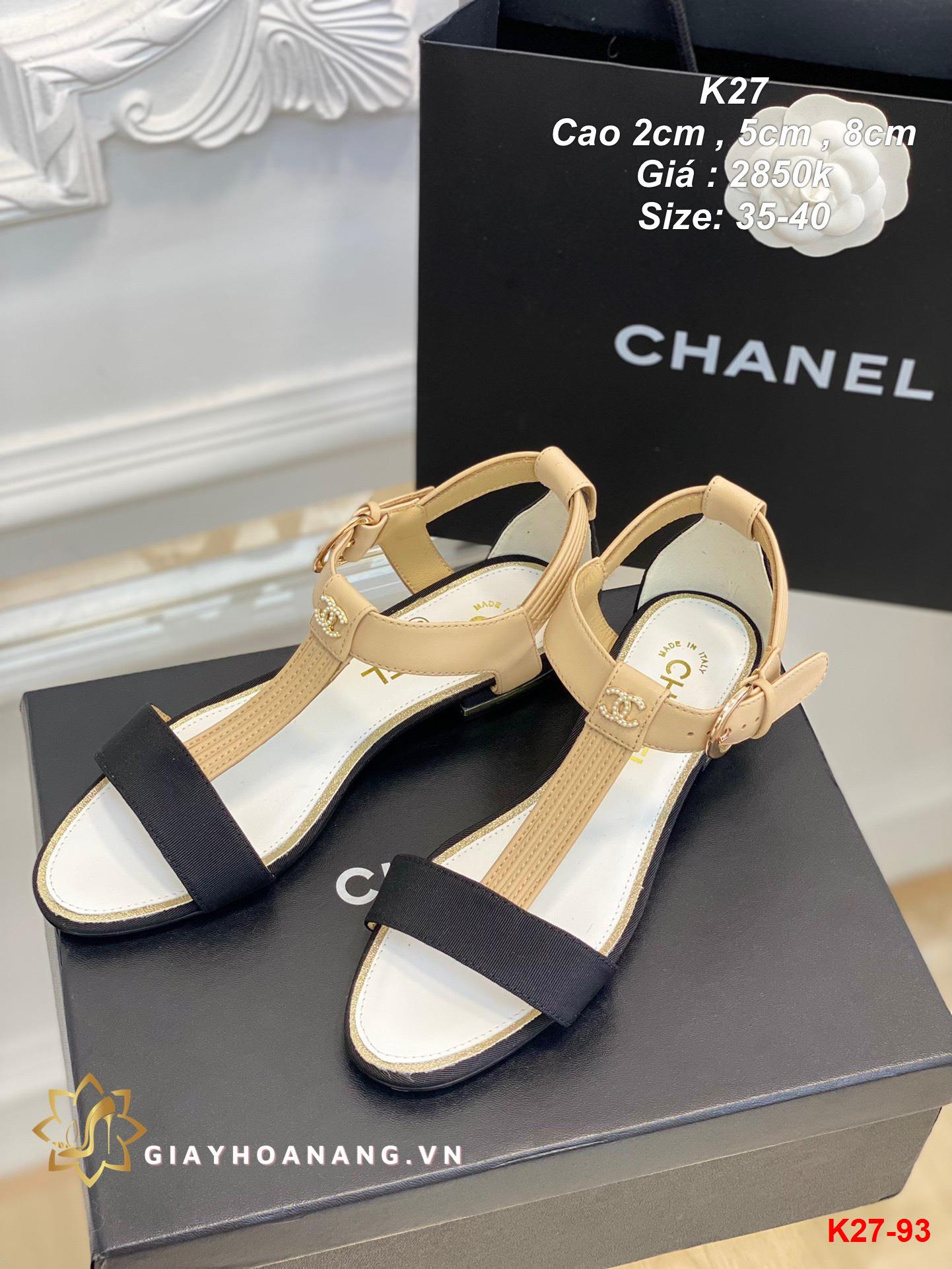 K27-93 Chanel sandal cao 2cm , 5cm , 8cm siêu cấp