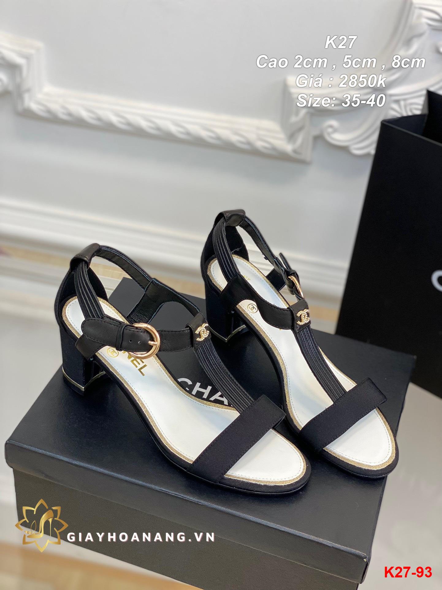 K27-93 Chanel sandal cao 2cm , 5cm , 8cm siêu cấp