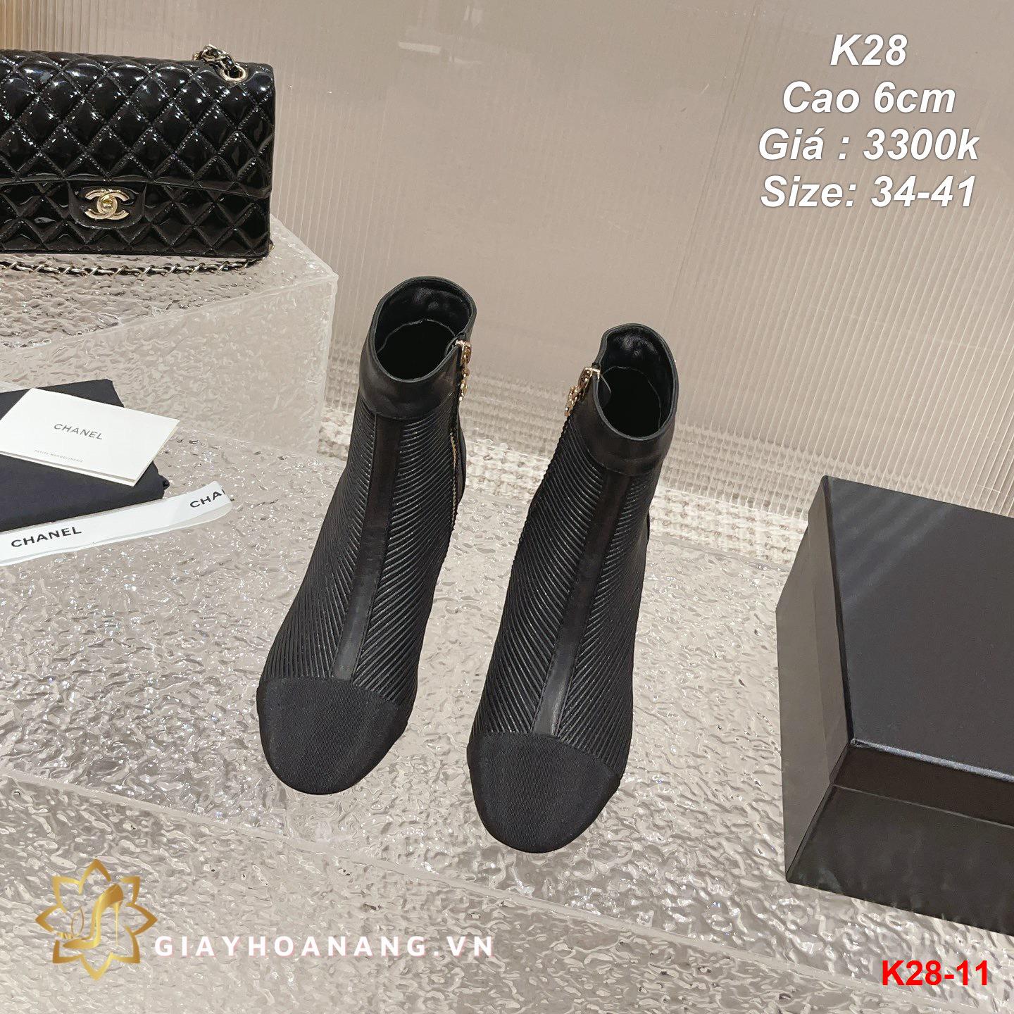 K28-11 Chanel bốt cao 6cm siêu cấp