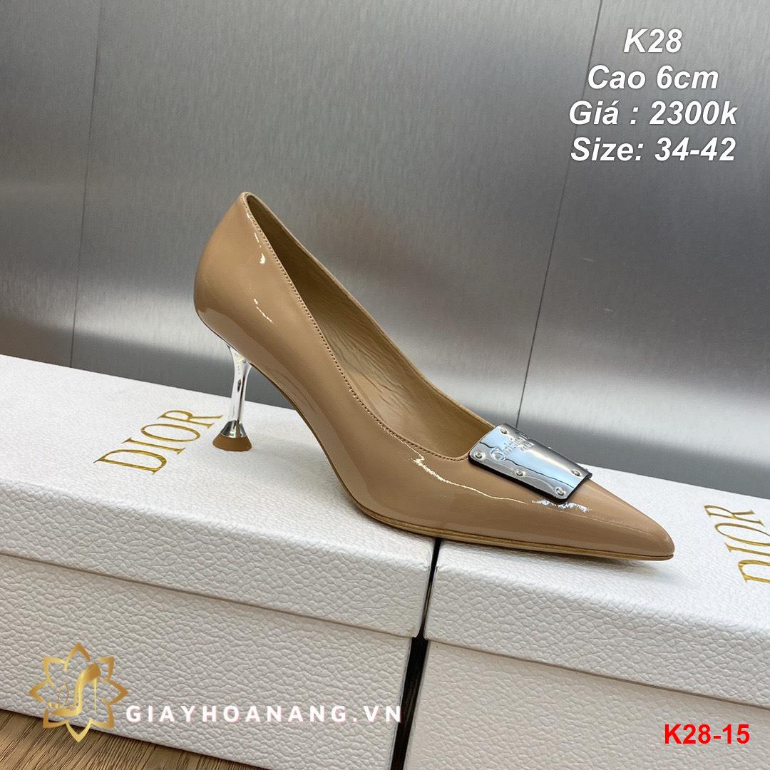 K28-15 Dior giày cao 6cm siêu cấp