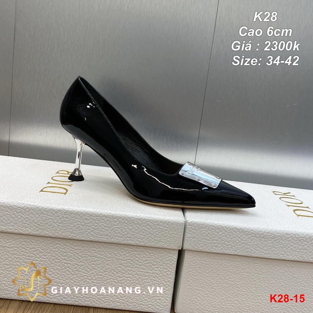 K28-15 Dior giày cao 6cm siêu cấp