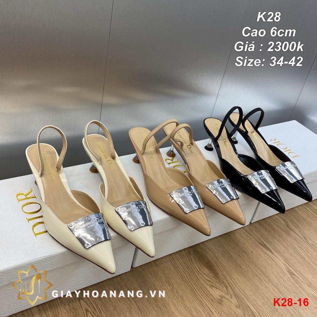 K28-16 Dior sandal cao 6cm siêu cấp