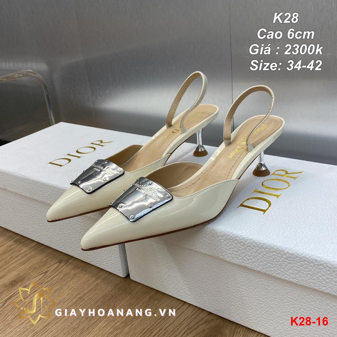 K28-16 Dior sandal cao 6cm siêu cấp