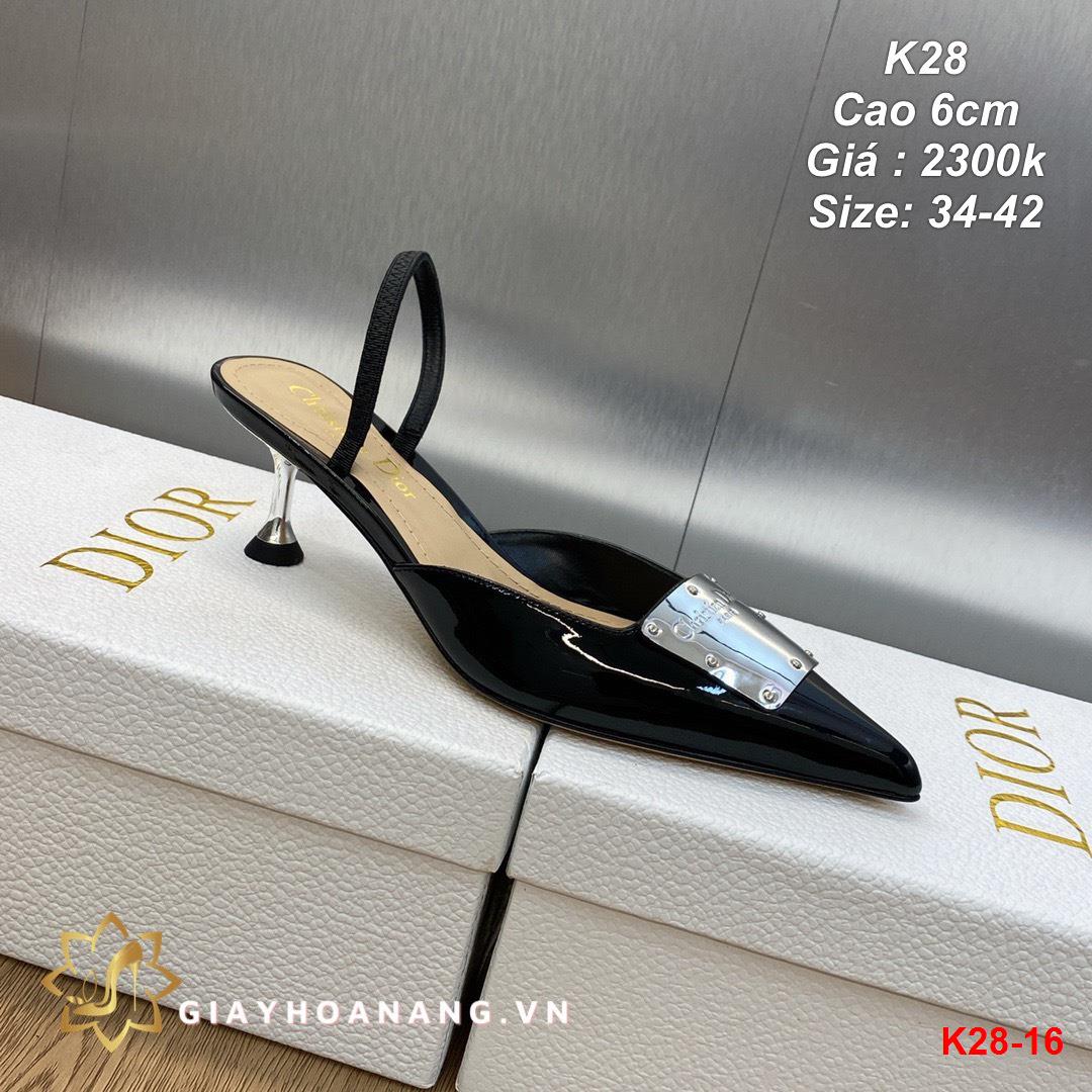 K28-16 Dior sandal cao 6cm siêu cấp