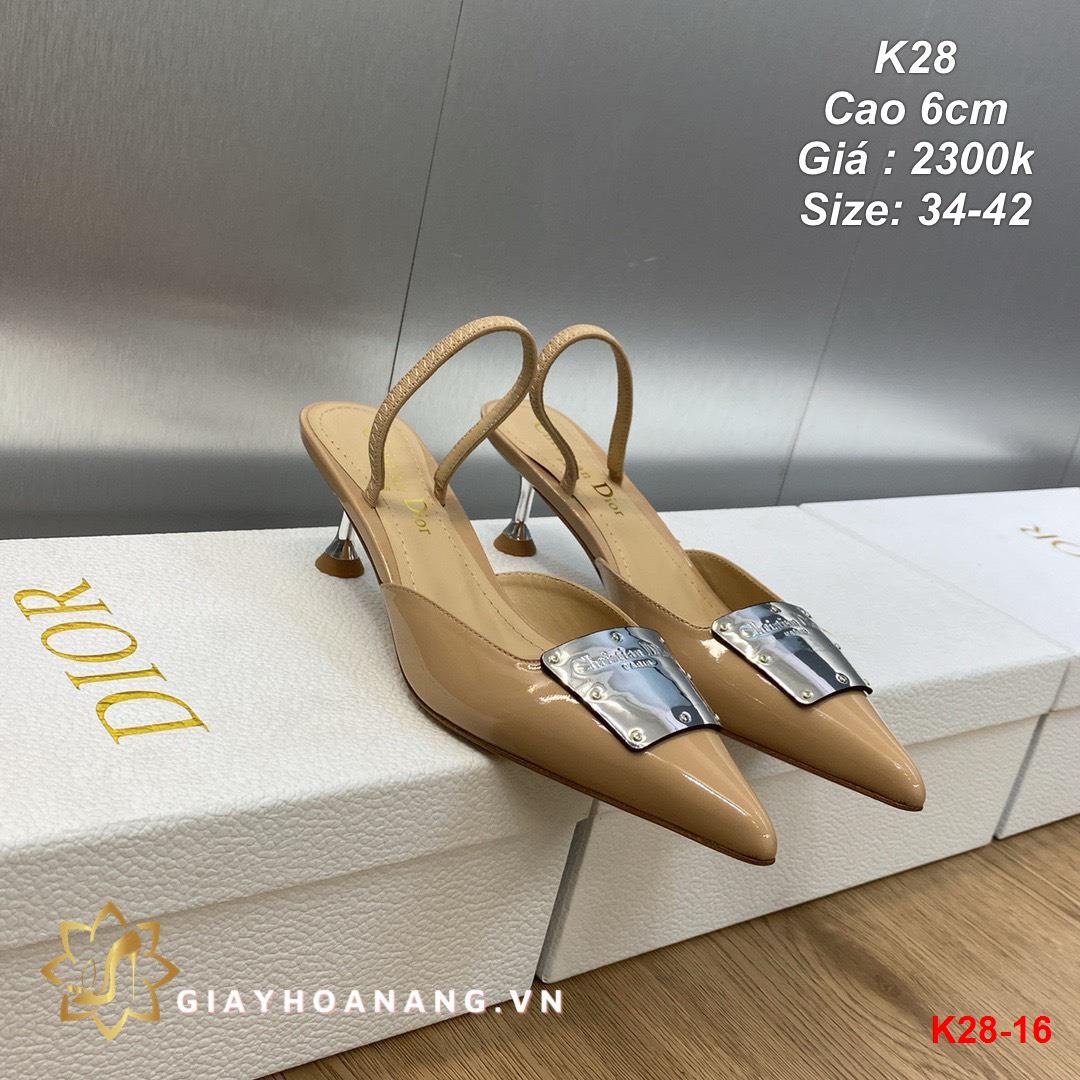 K28-16 Dior sandal cao 6cm siêu cấp