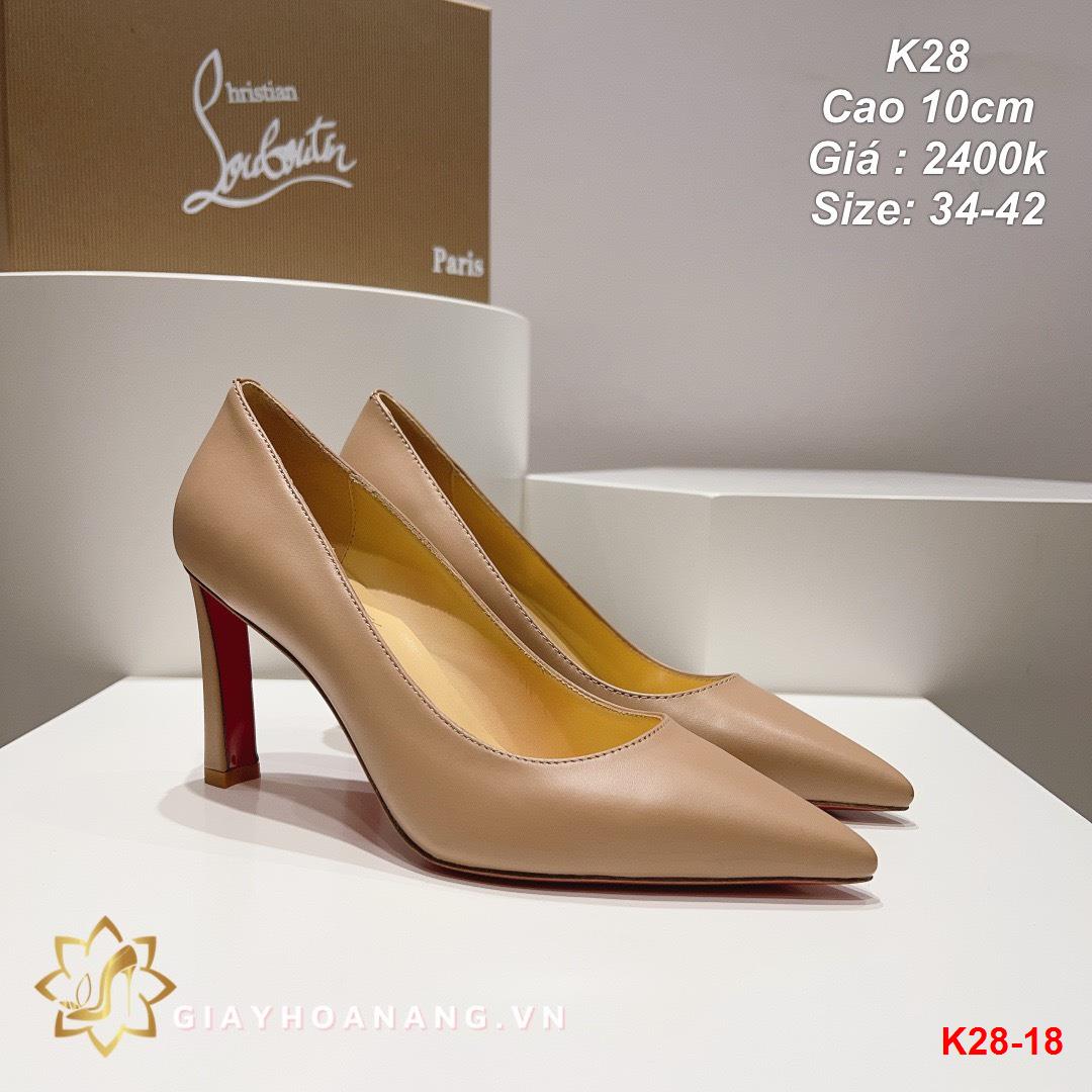 K28-18 Louboutin giày cao 10cm siêu cấp