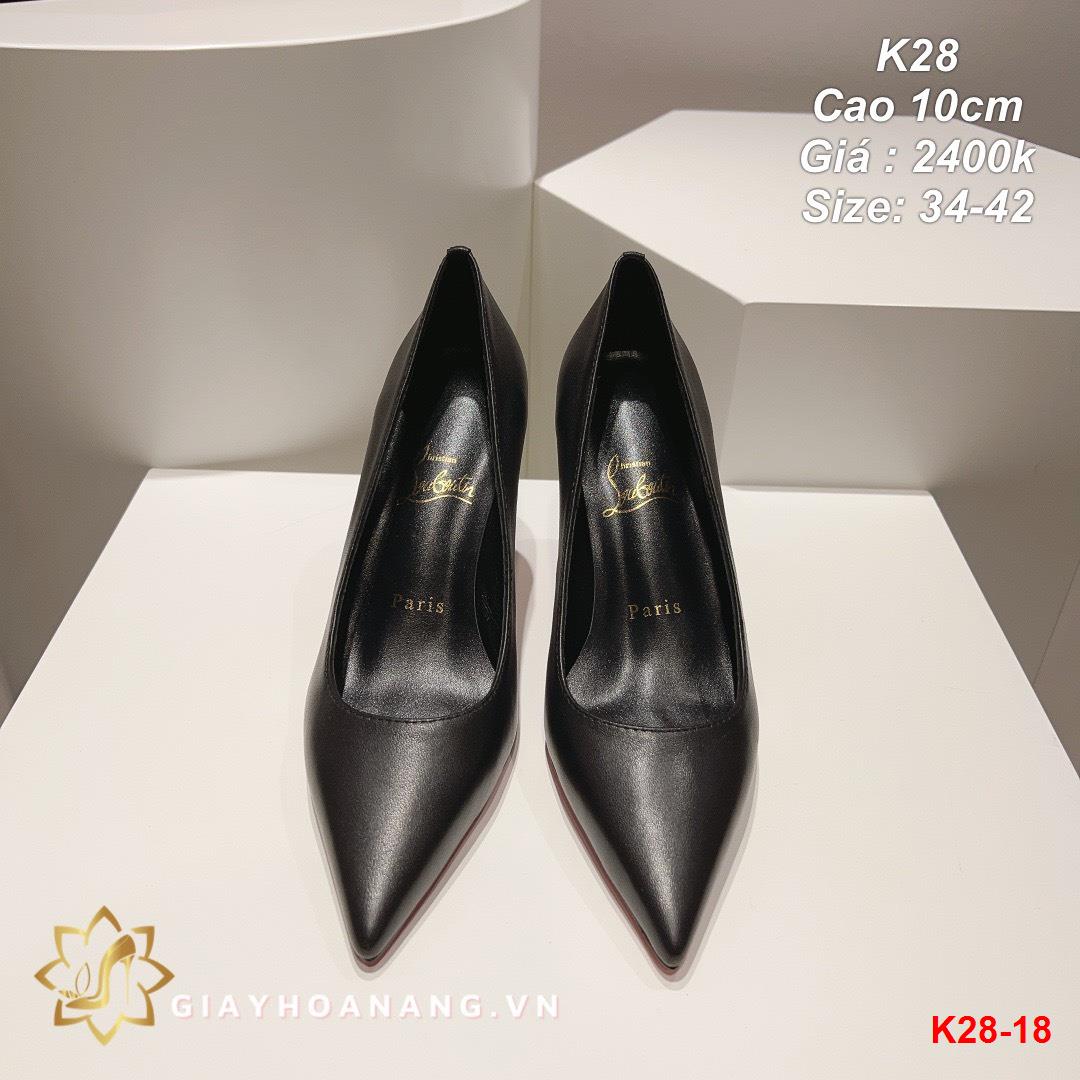 K28-18 Louboutin giày cao 10cm siêu cấp