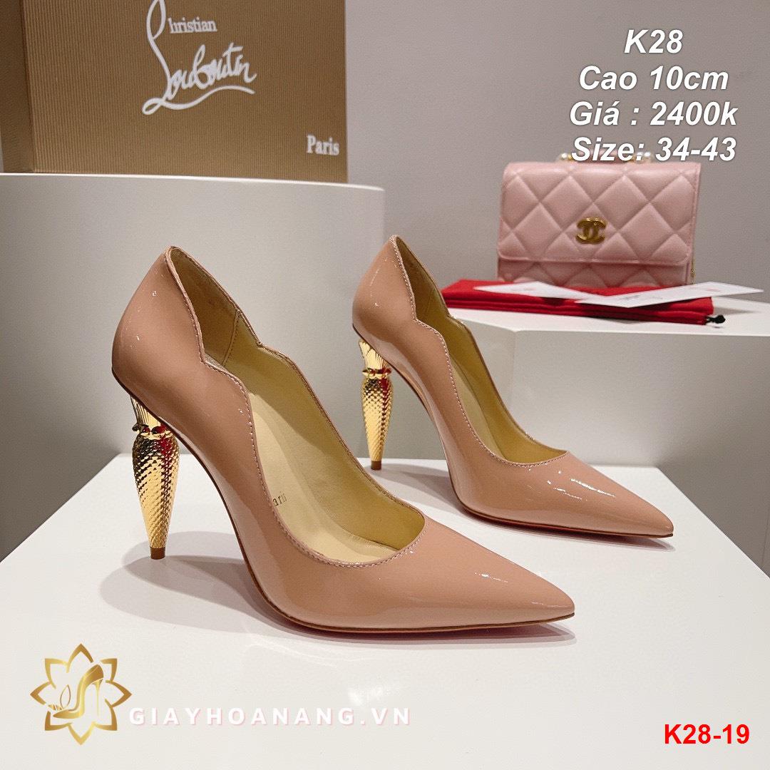 K28-19 Louboutin giày cao 10cm siêu cấp