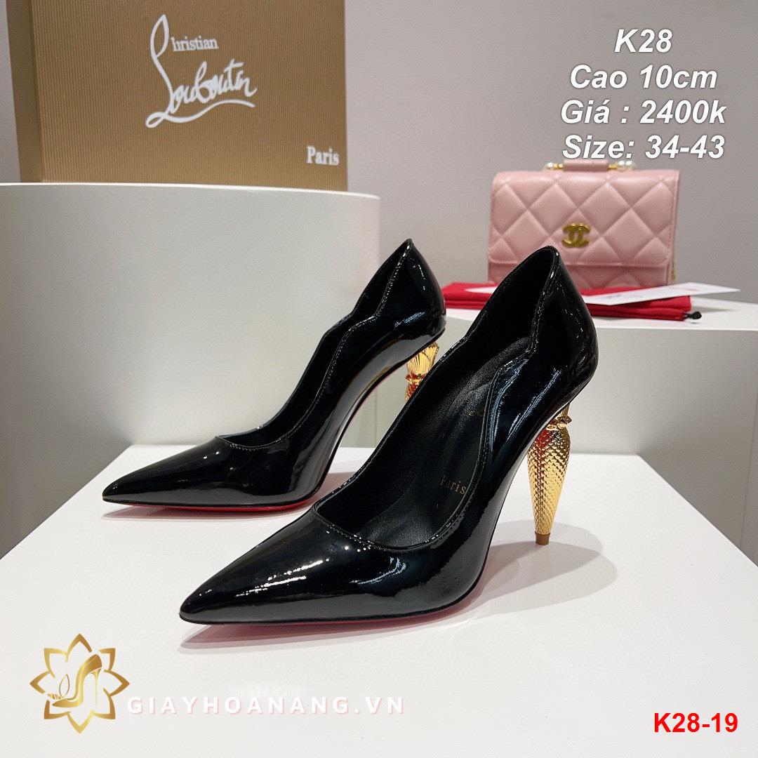 K28-19 Louboutin giày cao 10cm siêu cấp