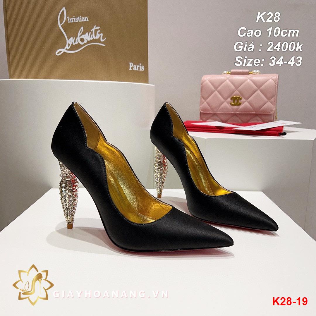 K28-19 Louboutin giày cao 10cm siêu cấp