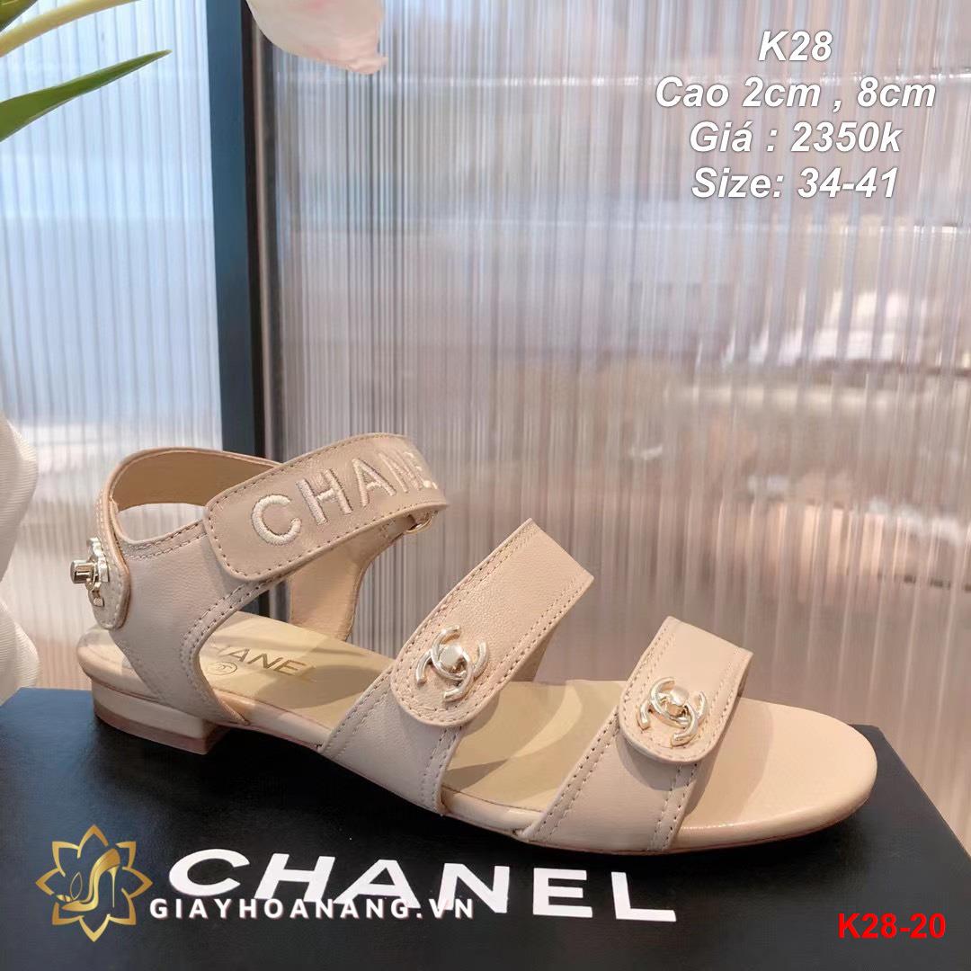 K28-20 Chanel sandal cao 2cm , 8cm siêu cấp