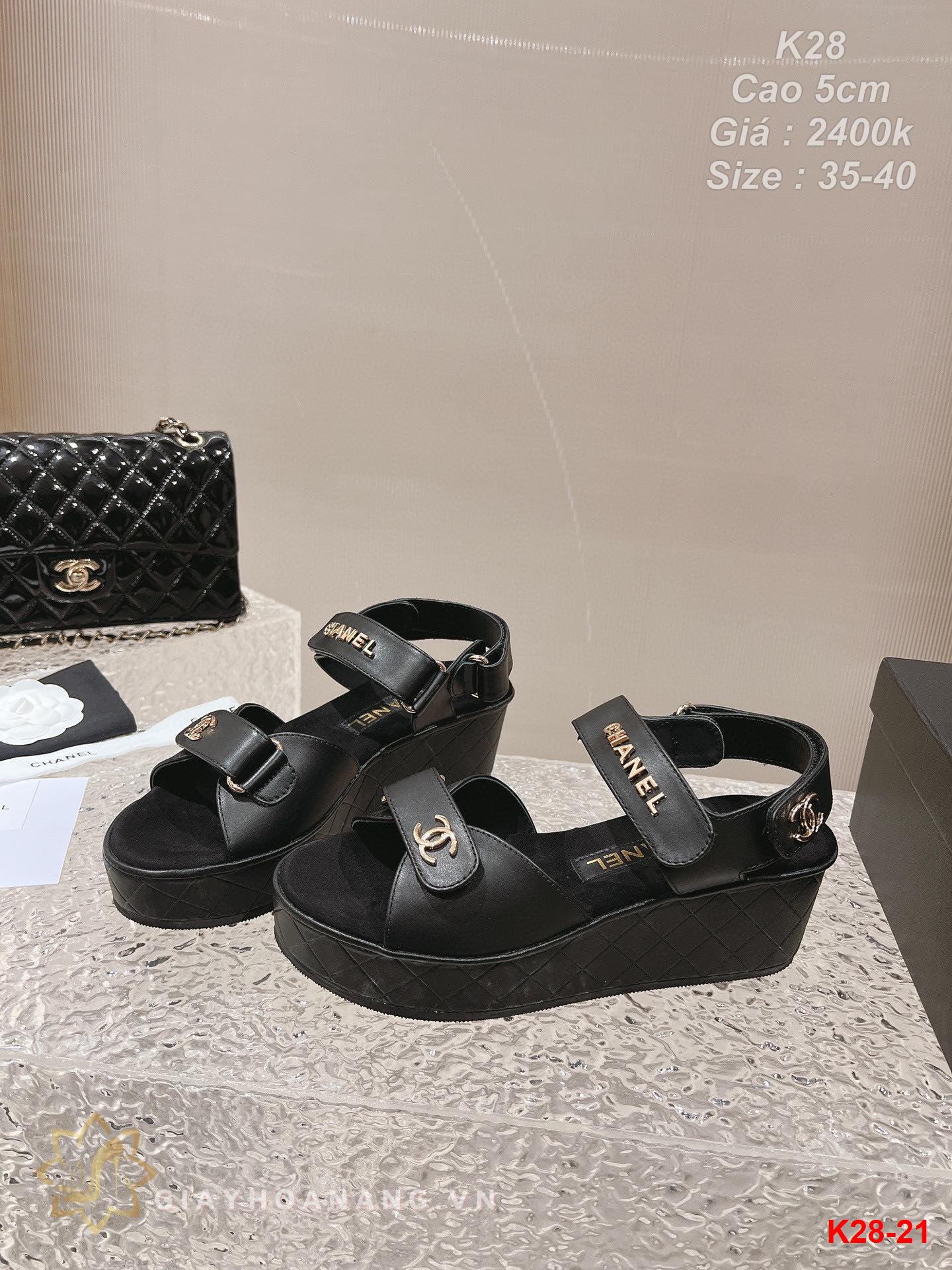 K28-21 Chanel sandal cao 5cm siêu cấp