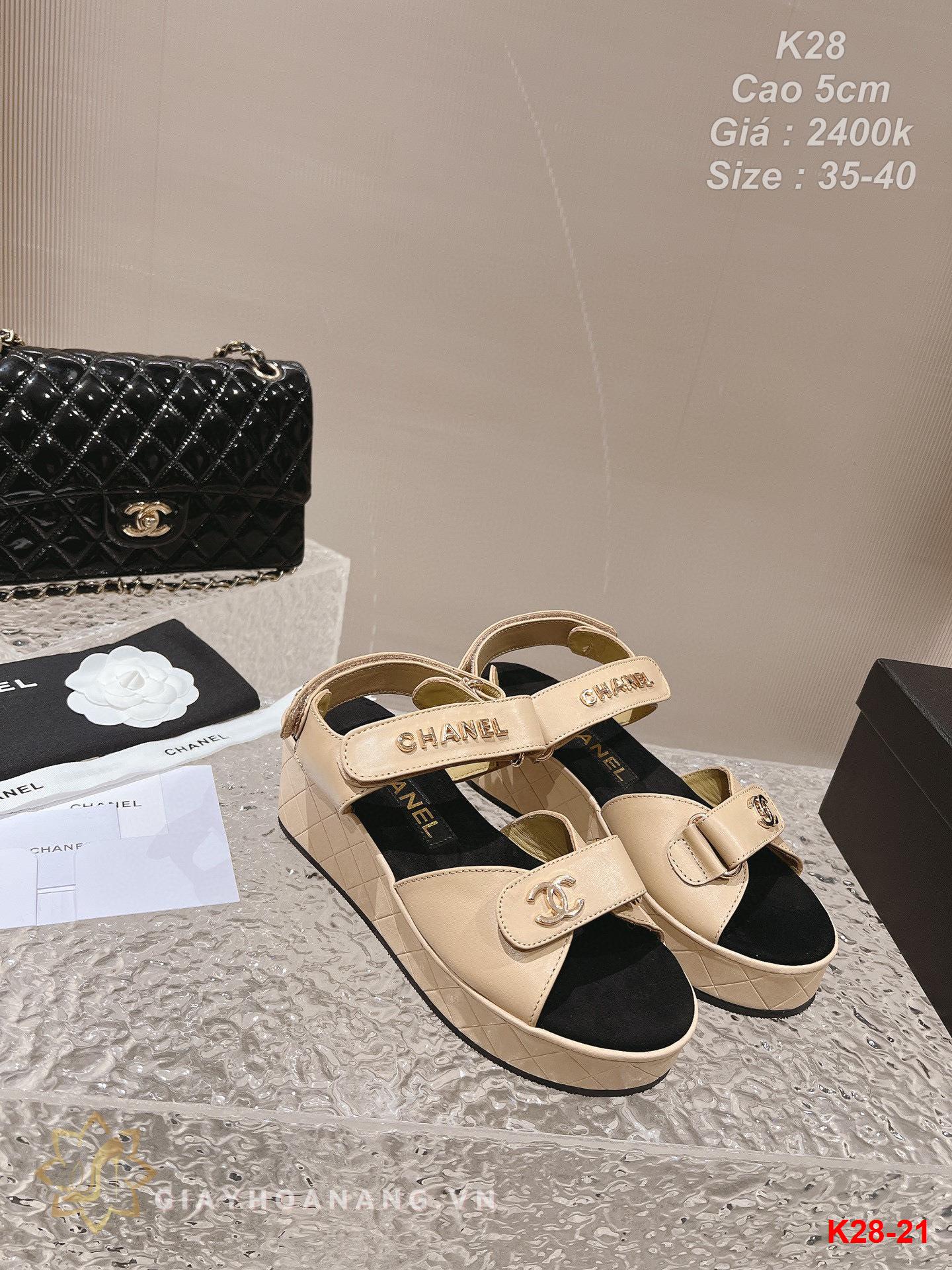 K28-21 Chanel sandal cao 5cm siêu cấp