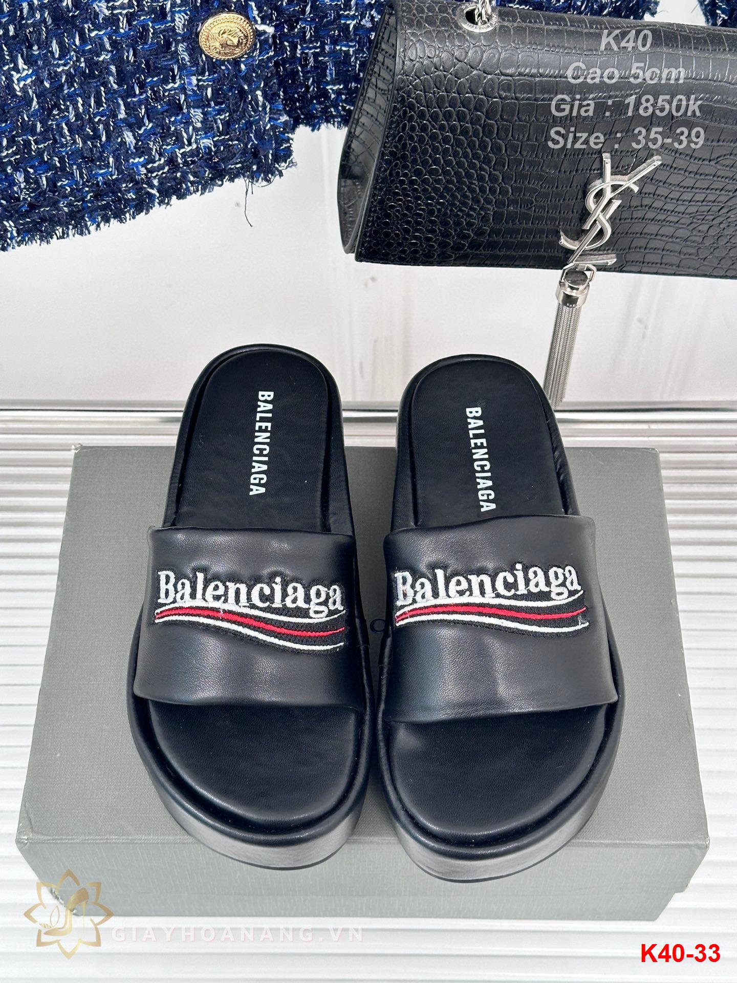 K40-33 Balenciaga dép cao 5cm siêu cấp