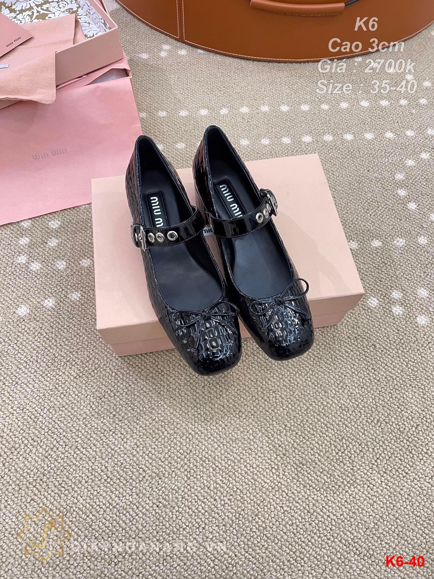 K6-40 Miu Miu giày cao 3cm siêu cấp