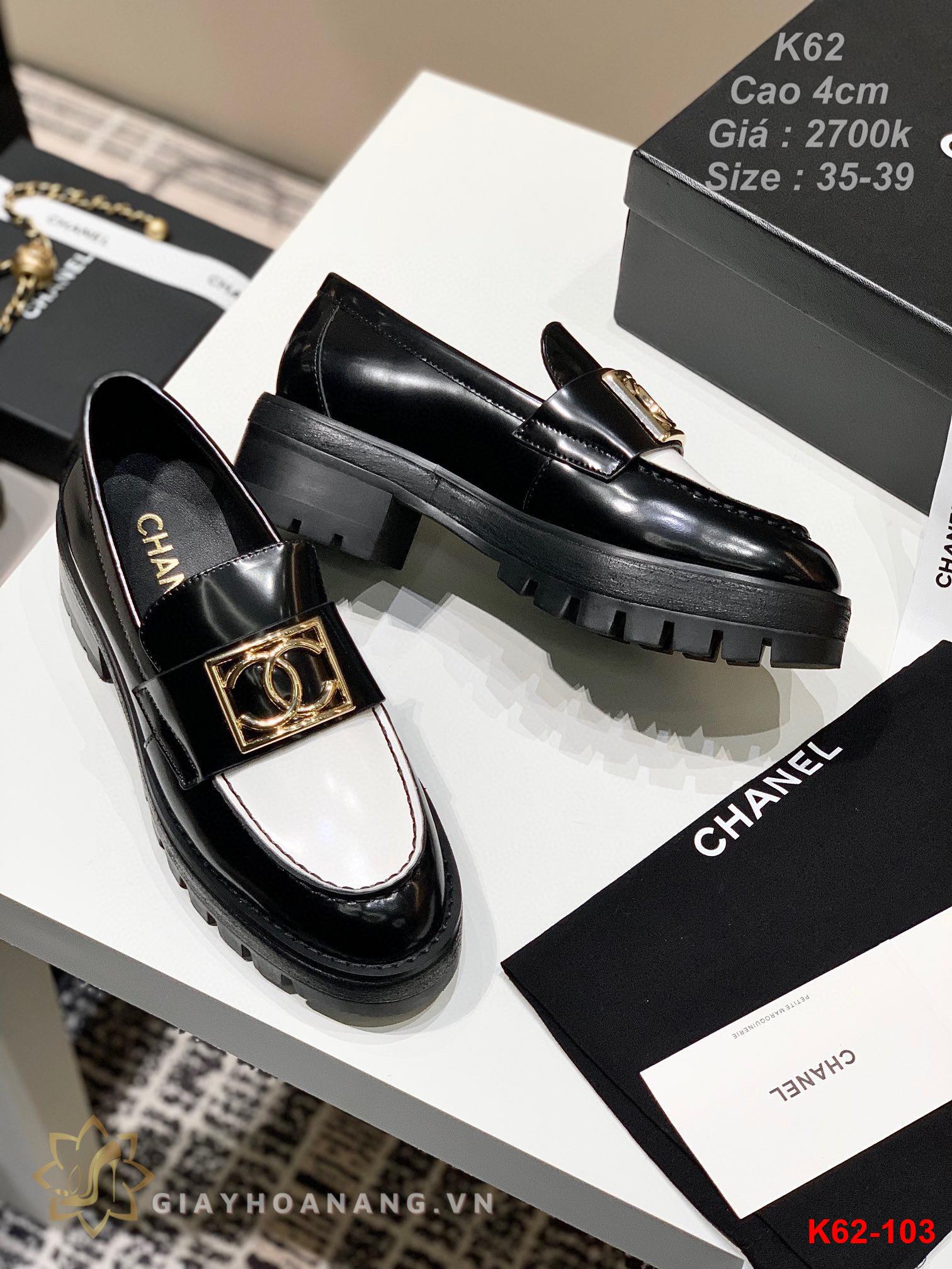 K62-103 Chanel giày cao 4cm siêu cấp