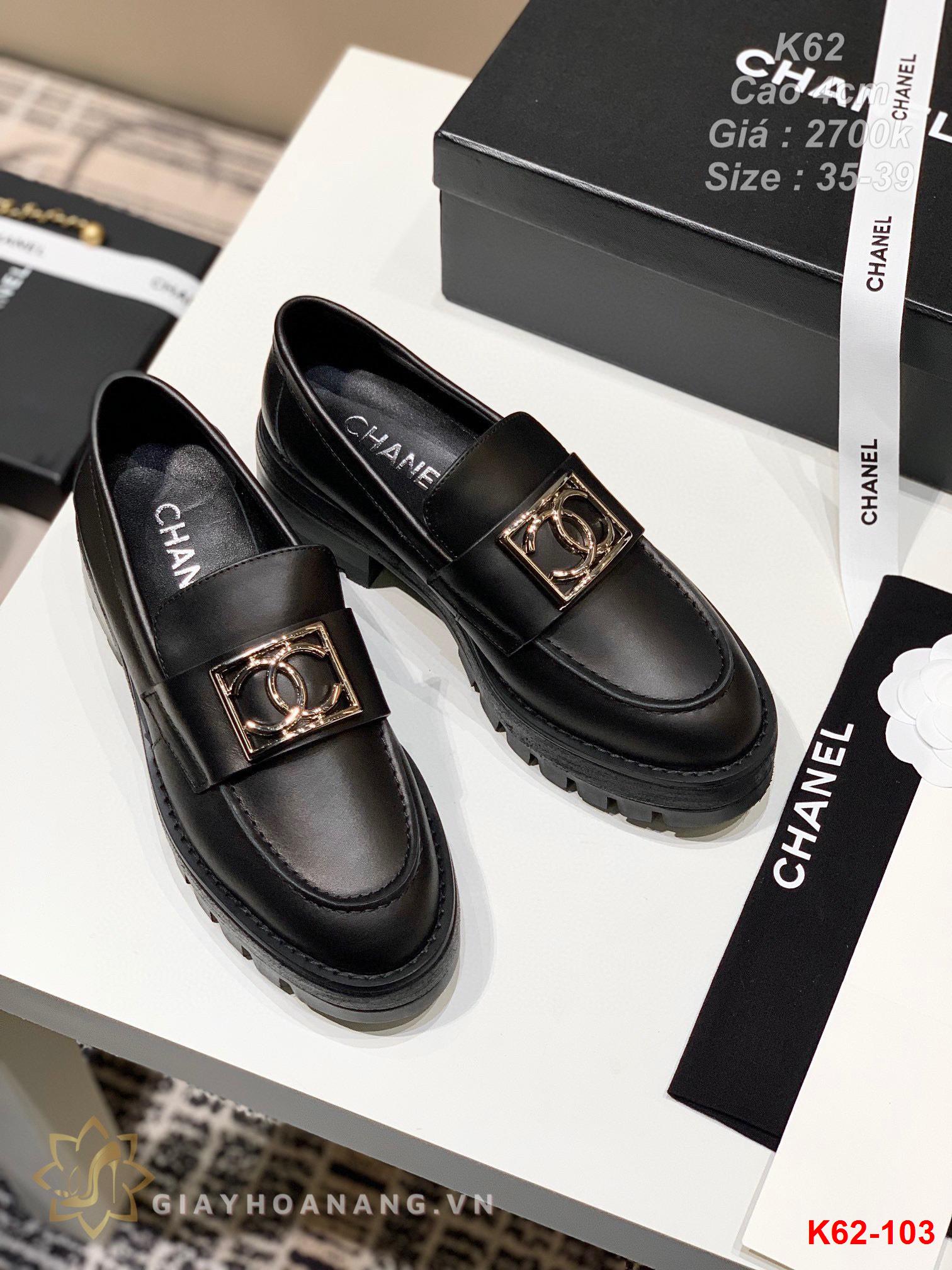 K62-103 Chanel giày cao 4cm siêu cấp