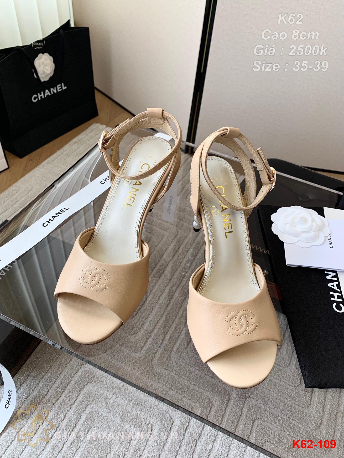 K62-109 Chanel sandal cao 8cm siêu cấp