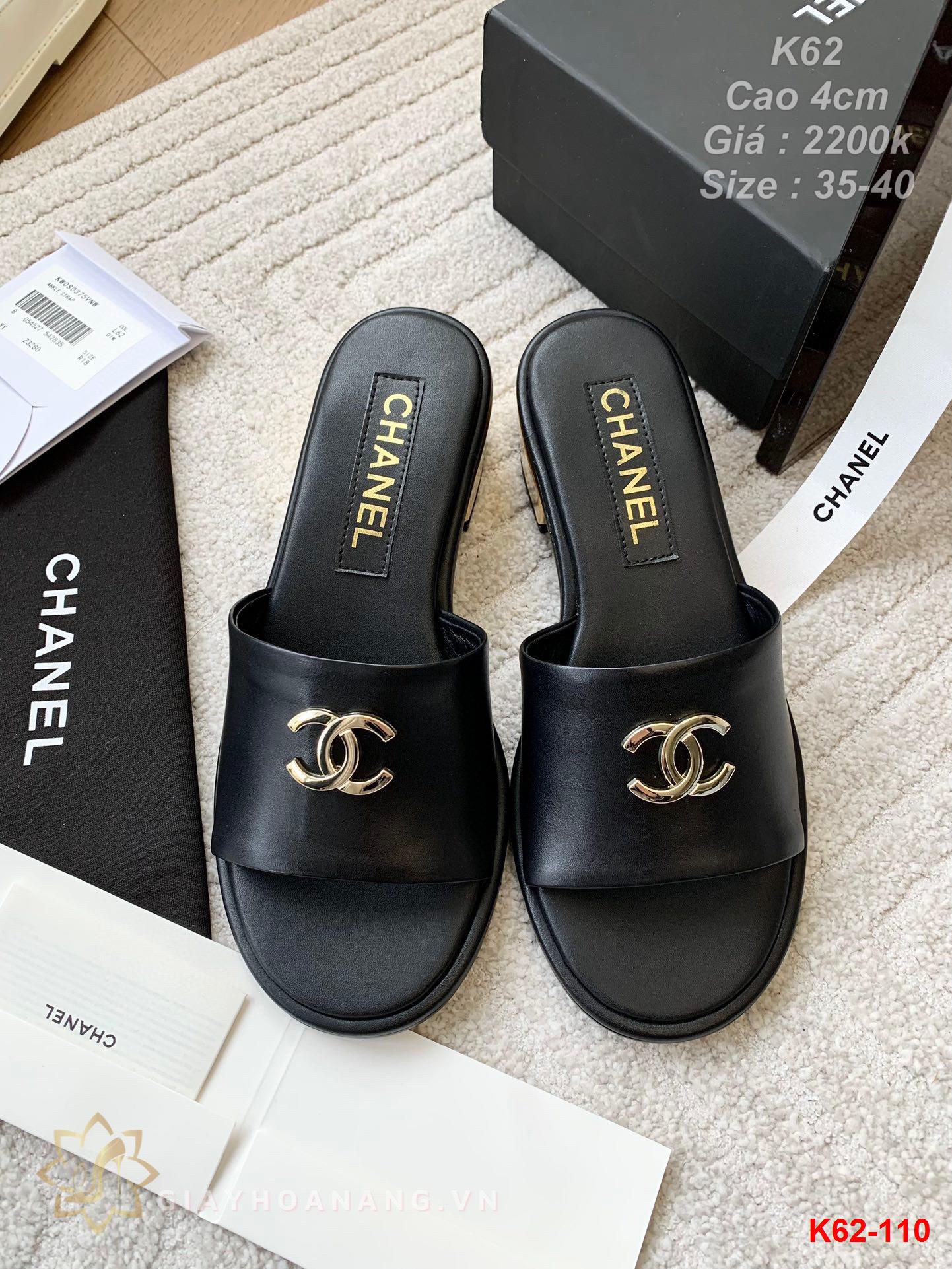 K62-110 Chanel dép cao 4cm siêu cấp