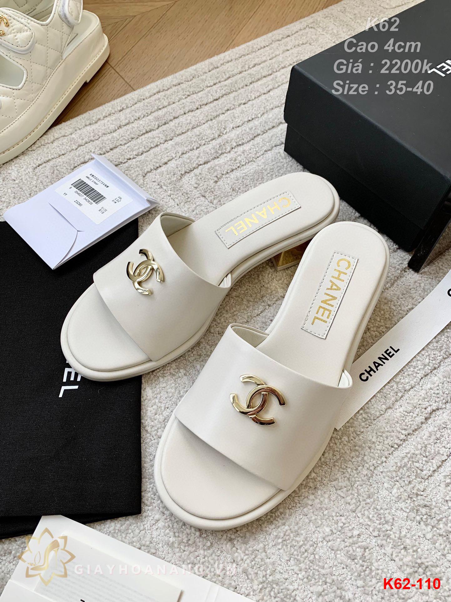 K62-110 Chanel dép cao 4cm siêu cấp