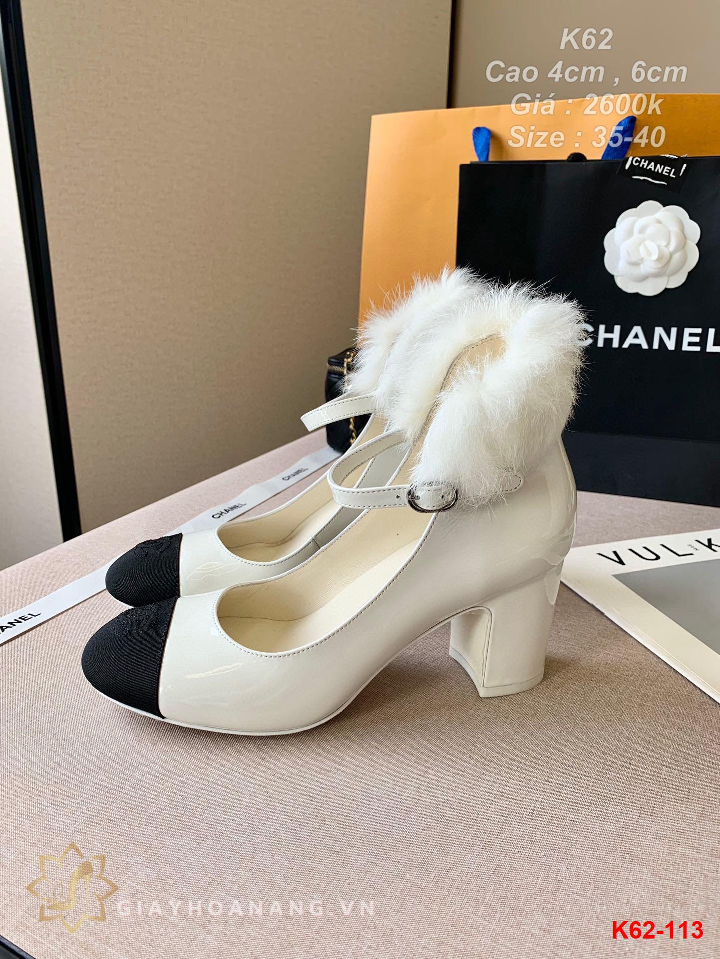 K62-113 Chanel giày cao 4cm , 6cm siêu cấp