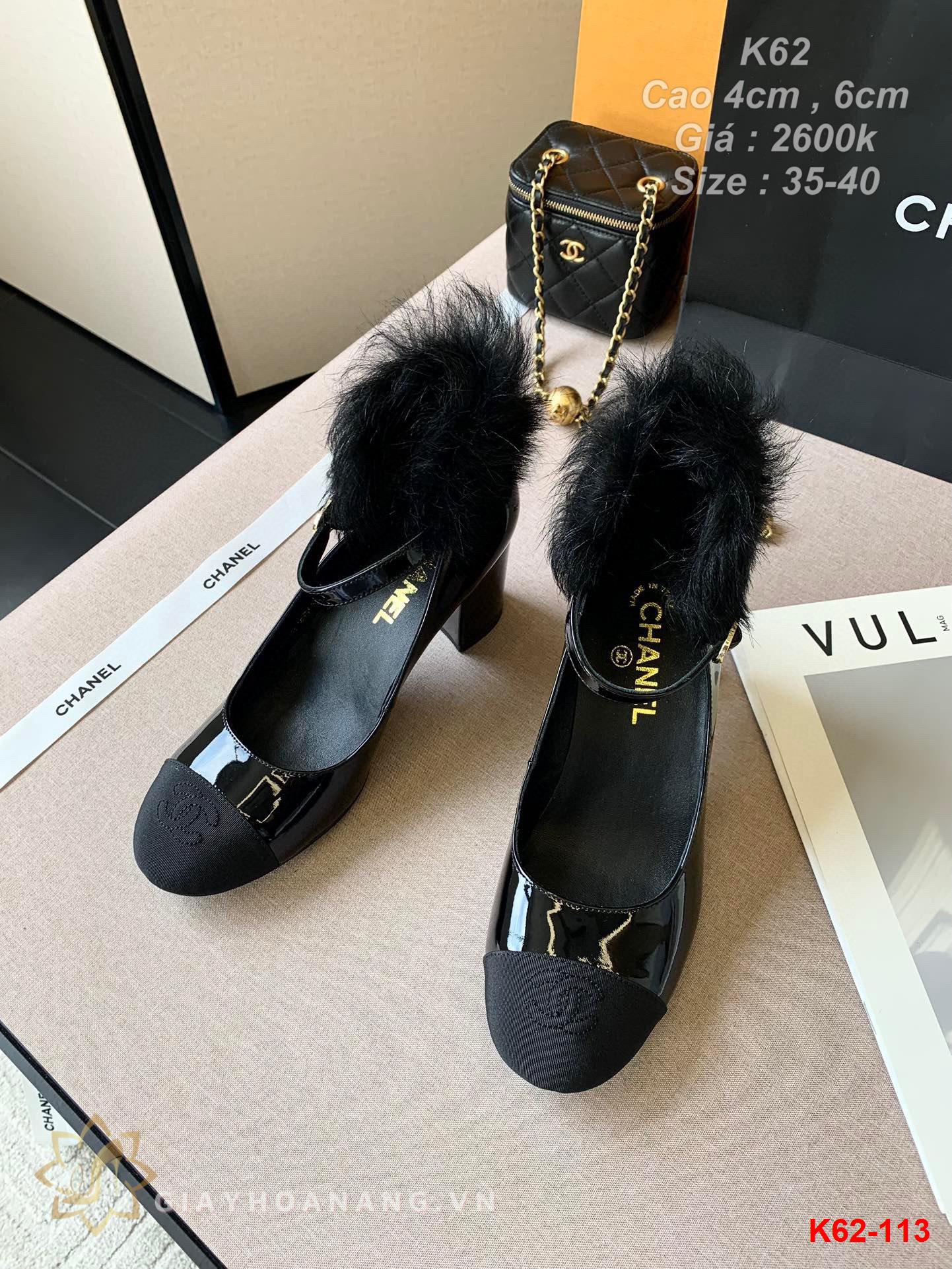 K62-113 Chanel giày cao 4cm , 6cm siêu cấp