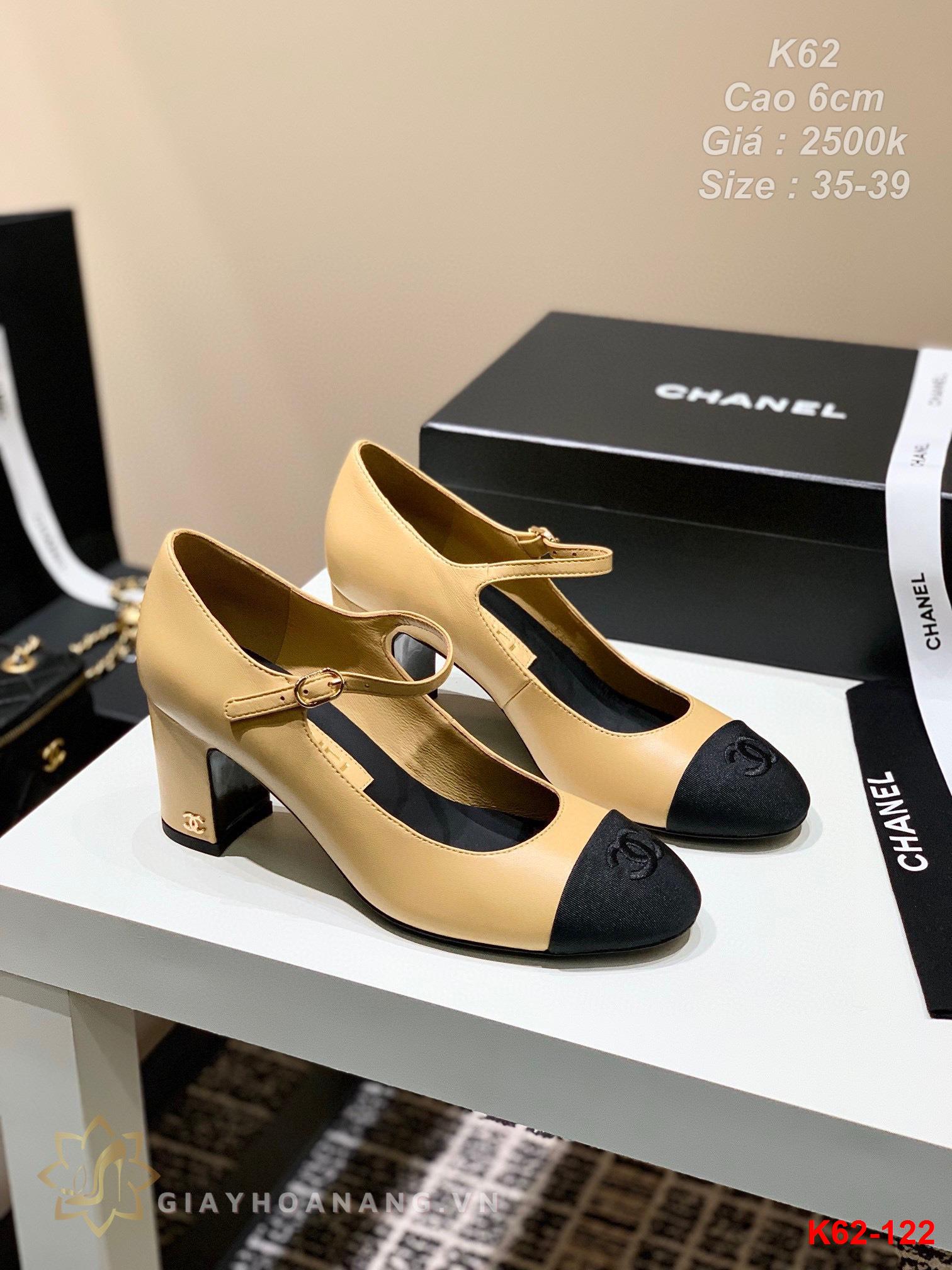 K62-122 Chanel giày cao gót 6cm siêu cấp