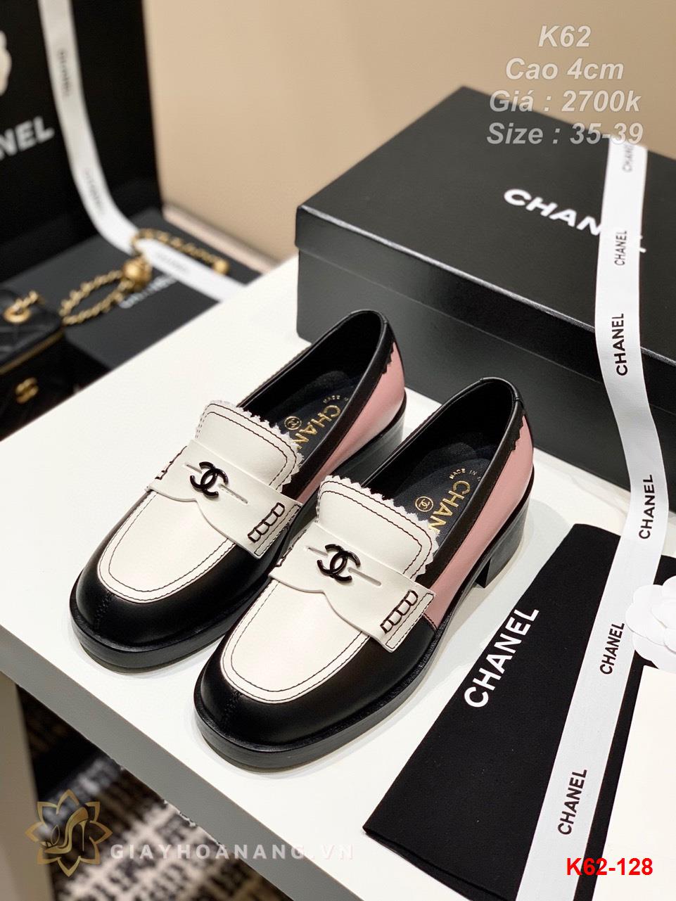 K62-128 Chanel giày cao 4cm siêu cấp