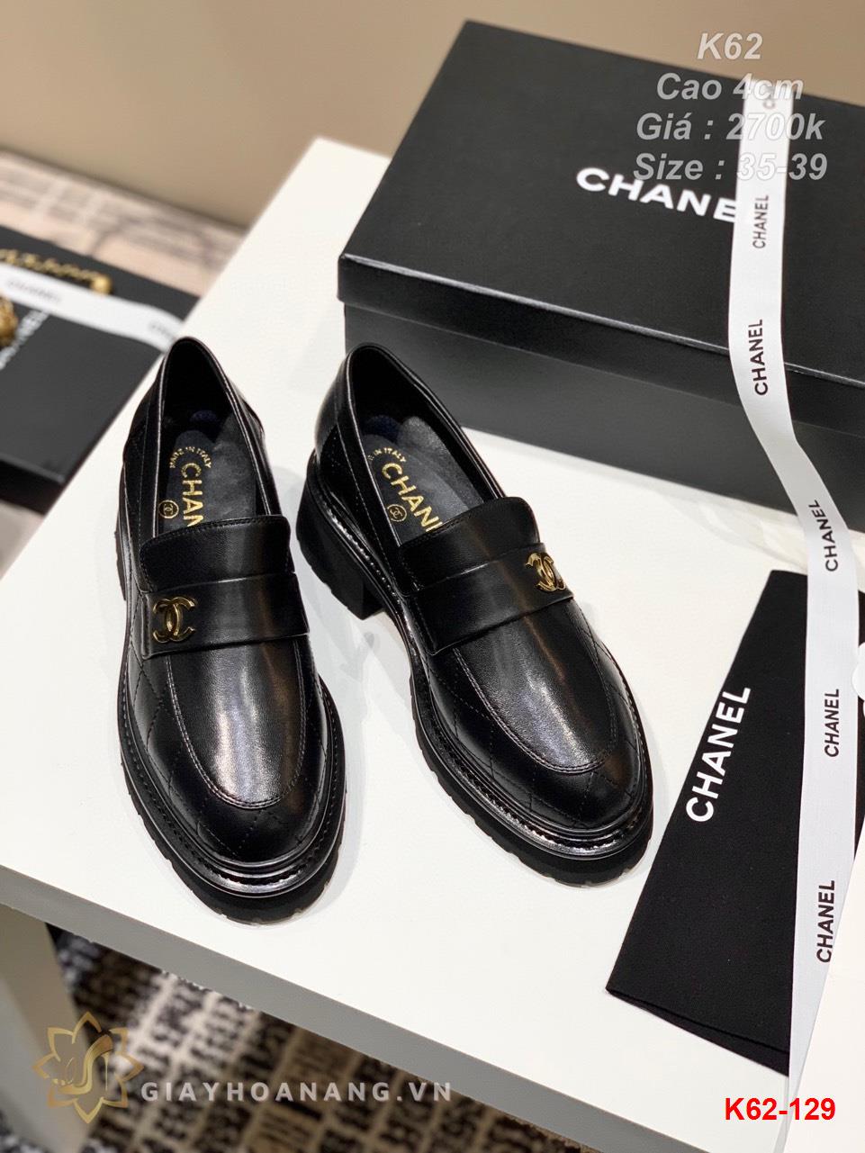 K62-129 Chanel giày cao 4cm siêu cấp